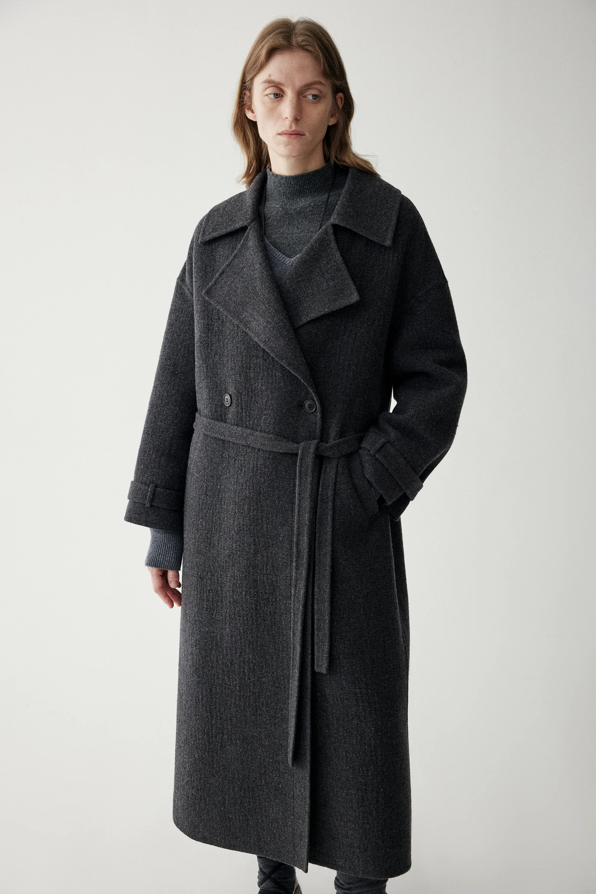 Belted Wool Trench Coat - Image 14