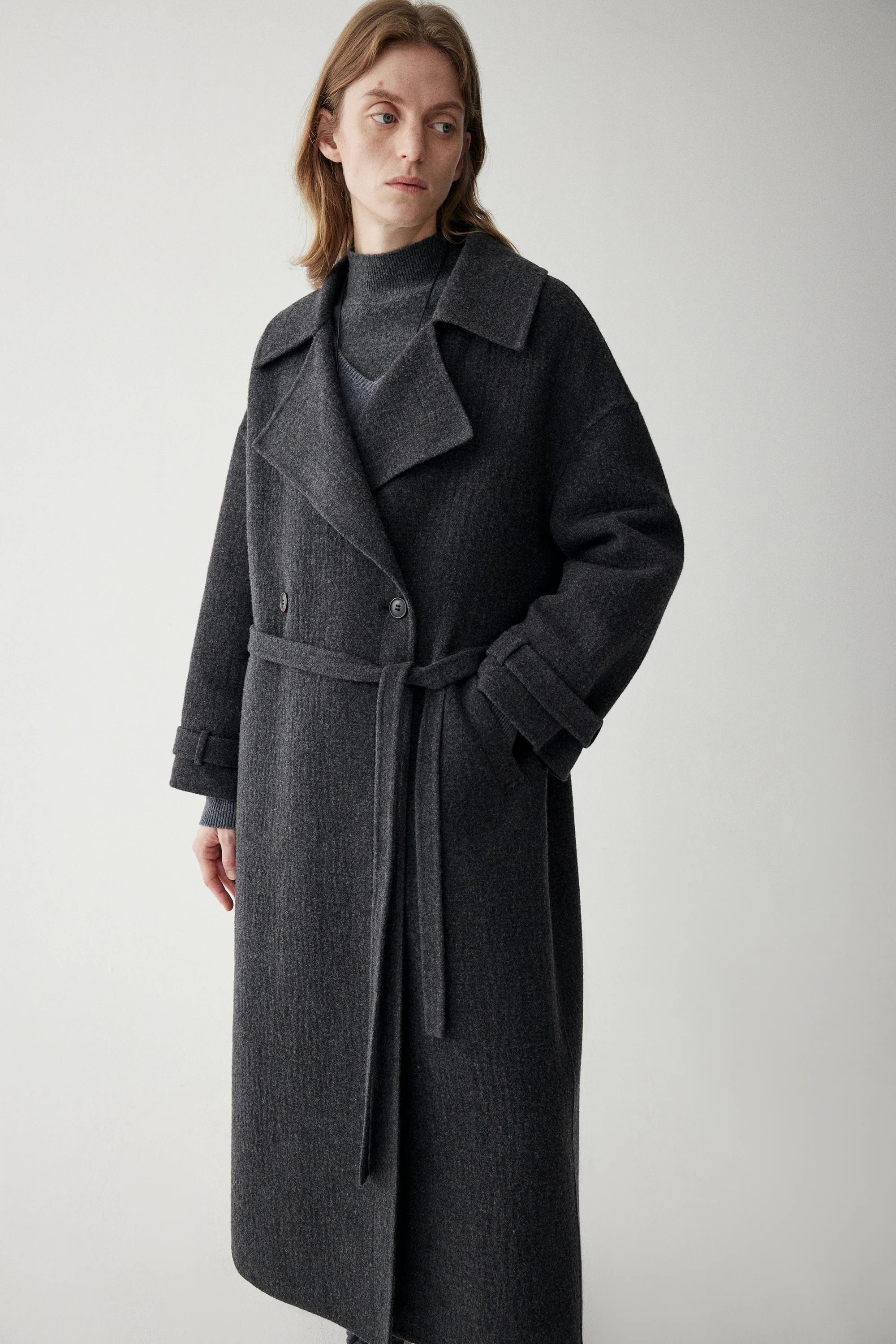 Belted Wool Trench Coat - Image 15