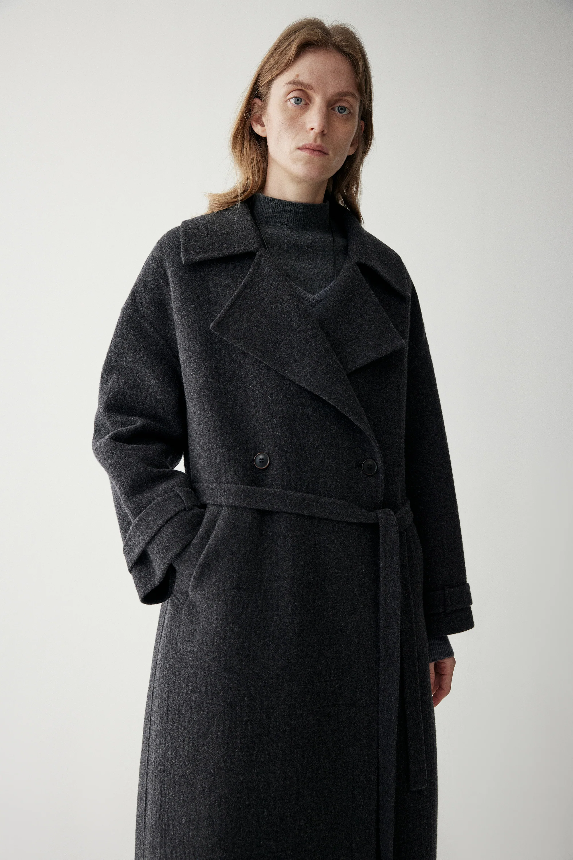 Belted Wool Trench Coat - Image 18