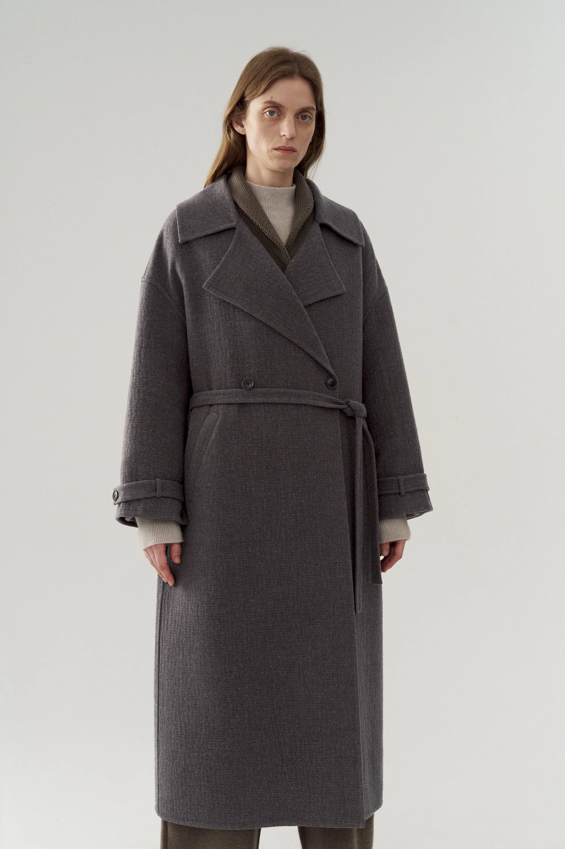 Belted Wool Trench Coat - Image 4