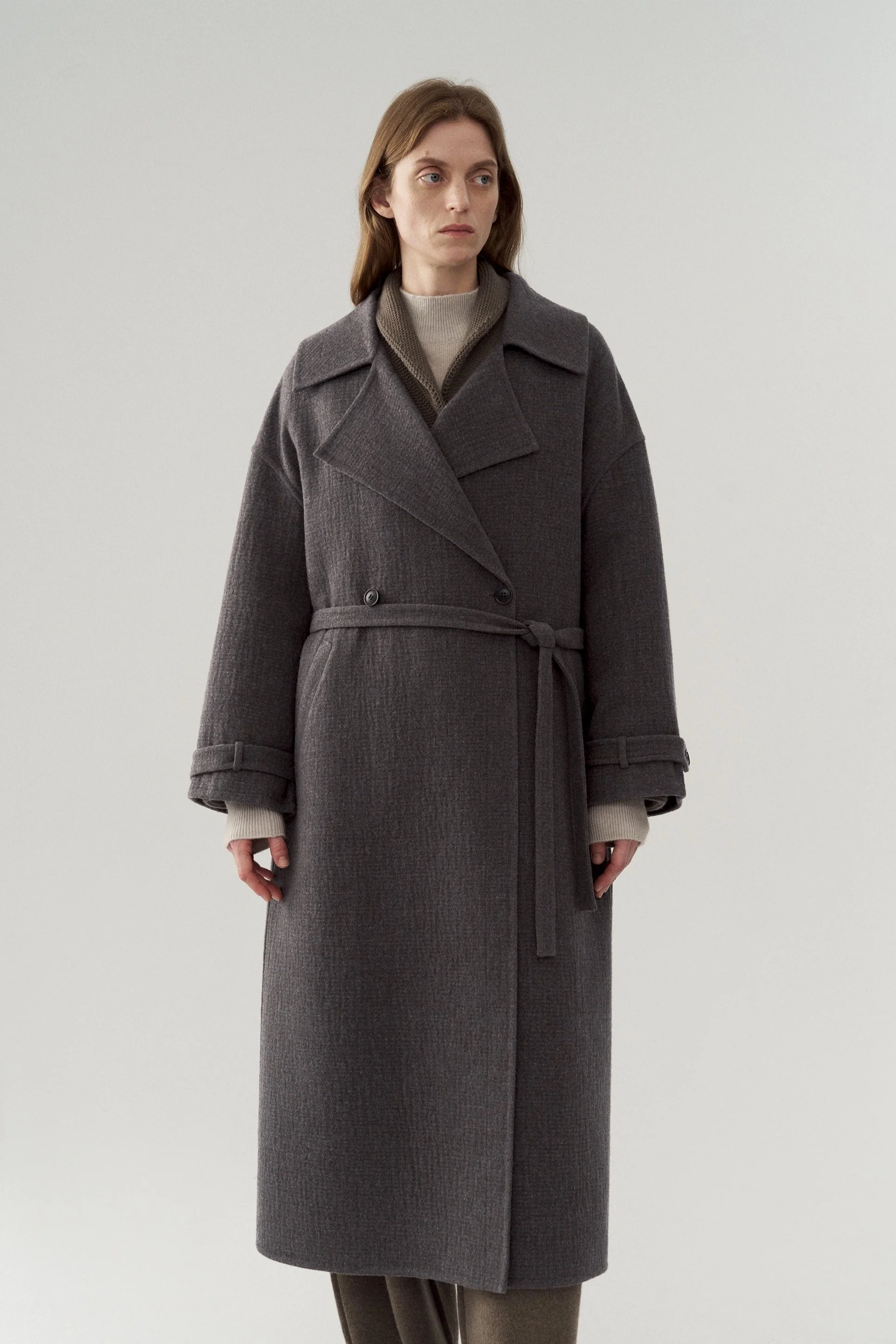 Belted Wool Trench Coat - Image 5
