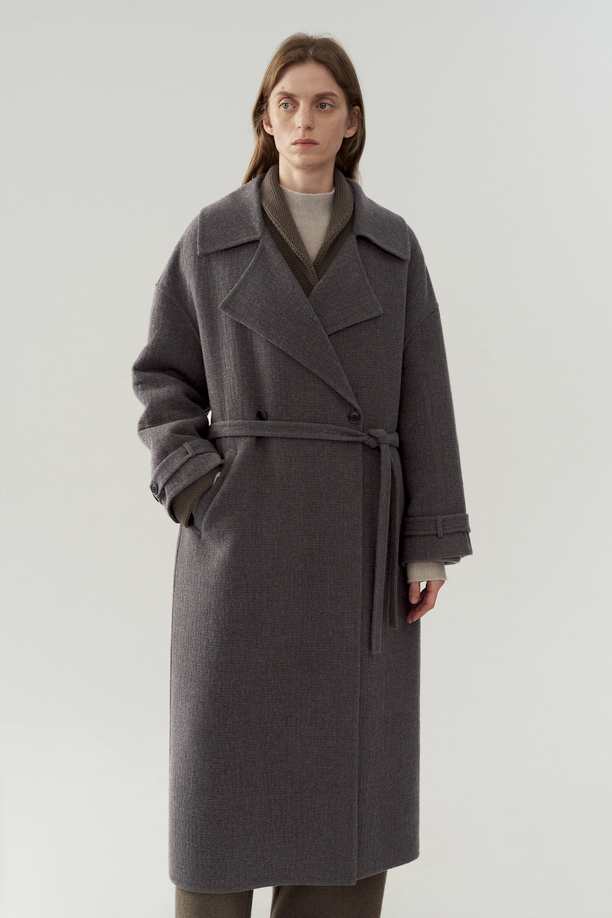 Belted Wool Trench Coat - Image 6