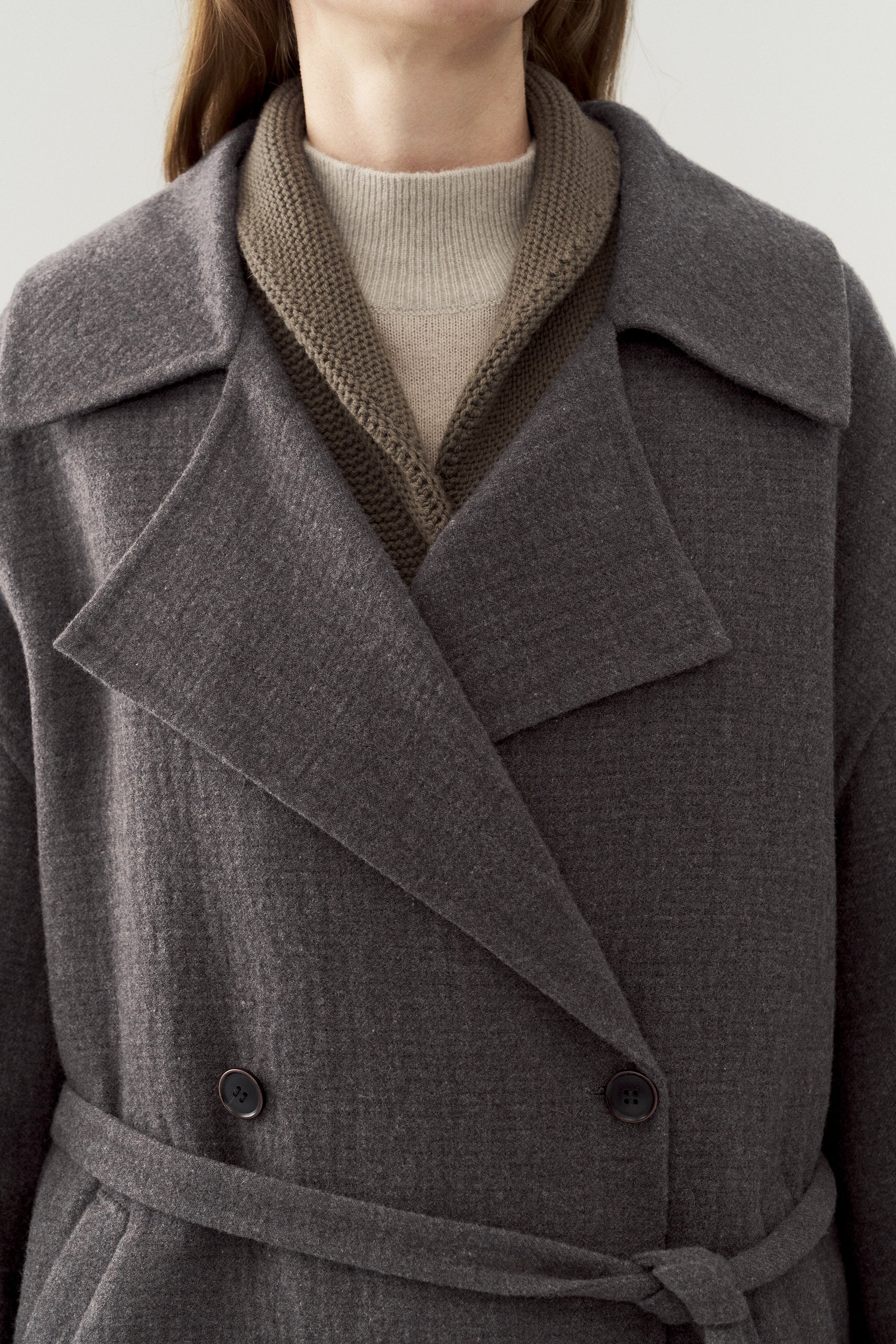 Belted Wool Trench Coat - Image 7