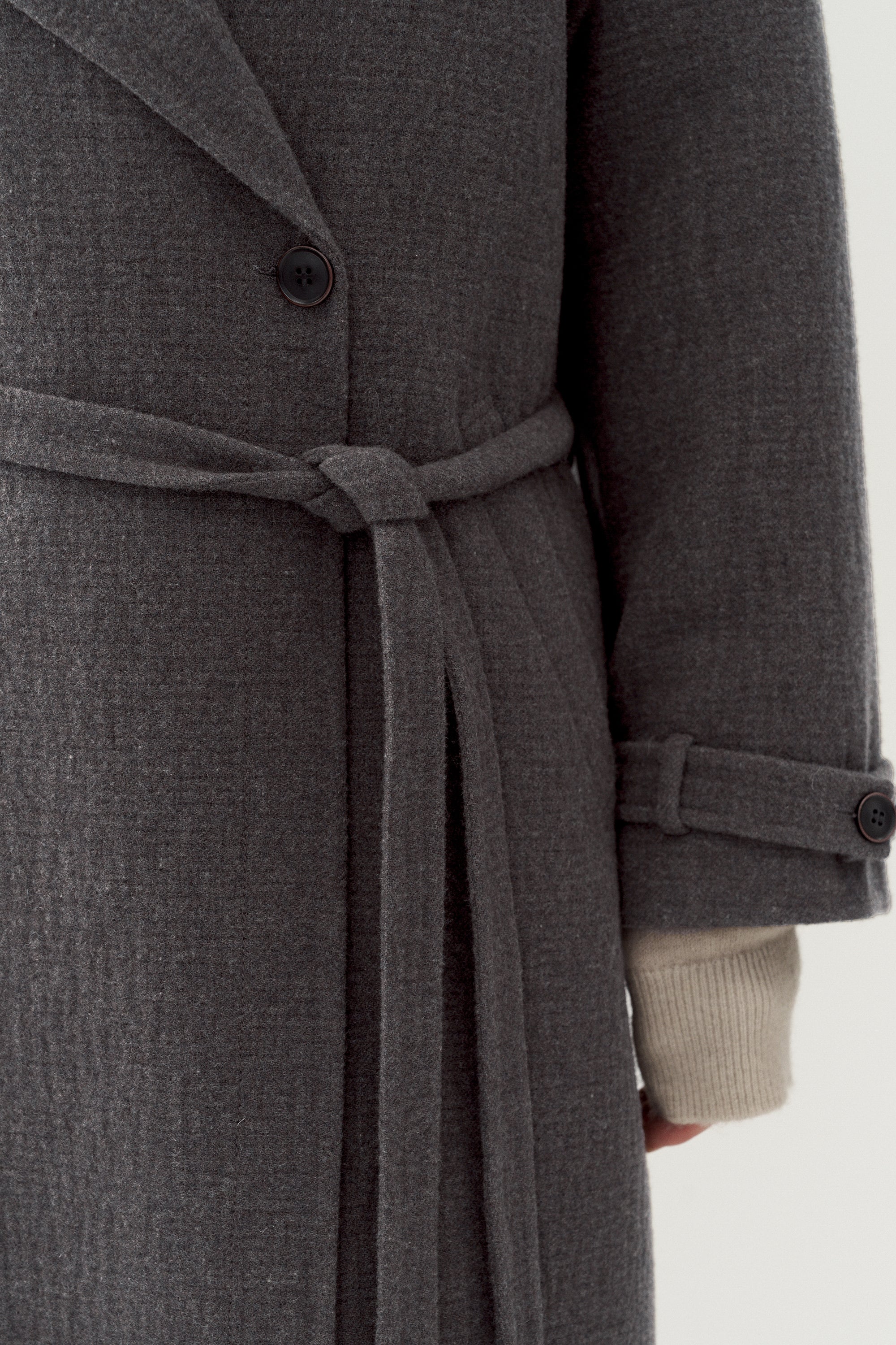 Belted Wool Trench Coat - Image 9