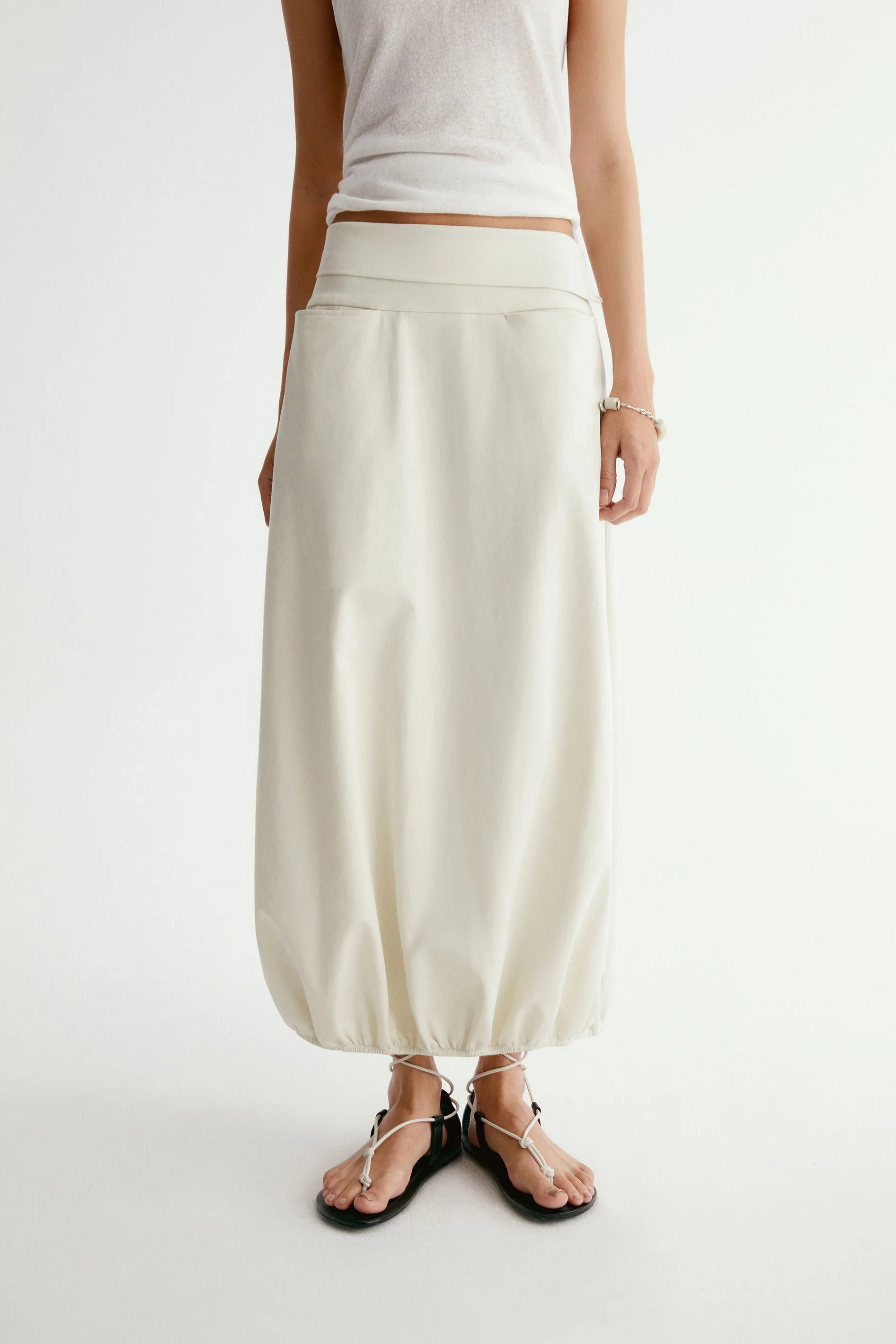 Bubble-hem Midi Skirt - Image 7