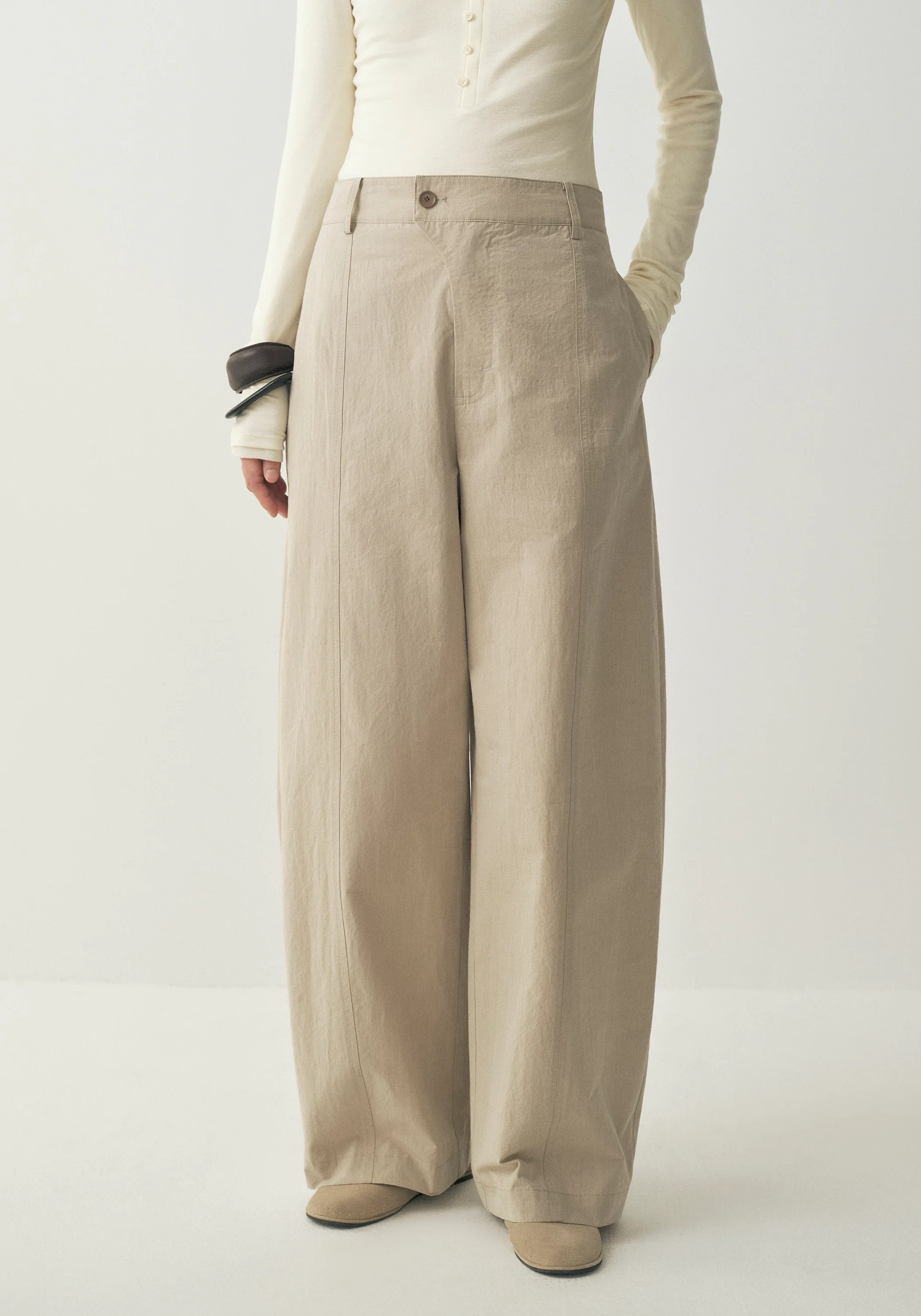 Cotton Curved Pants - Image 13