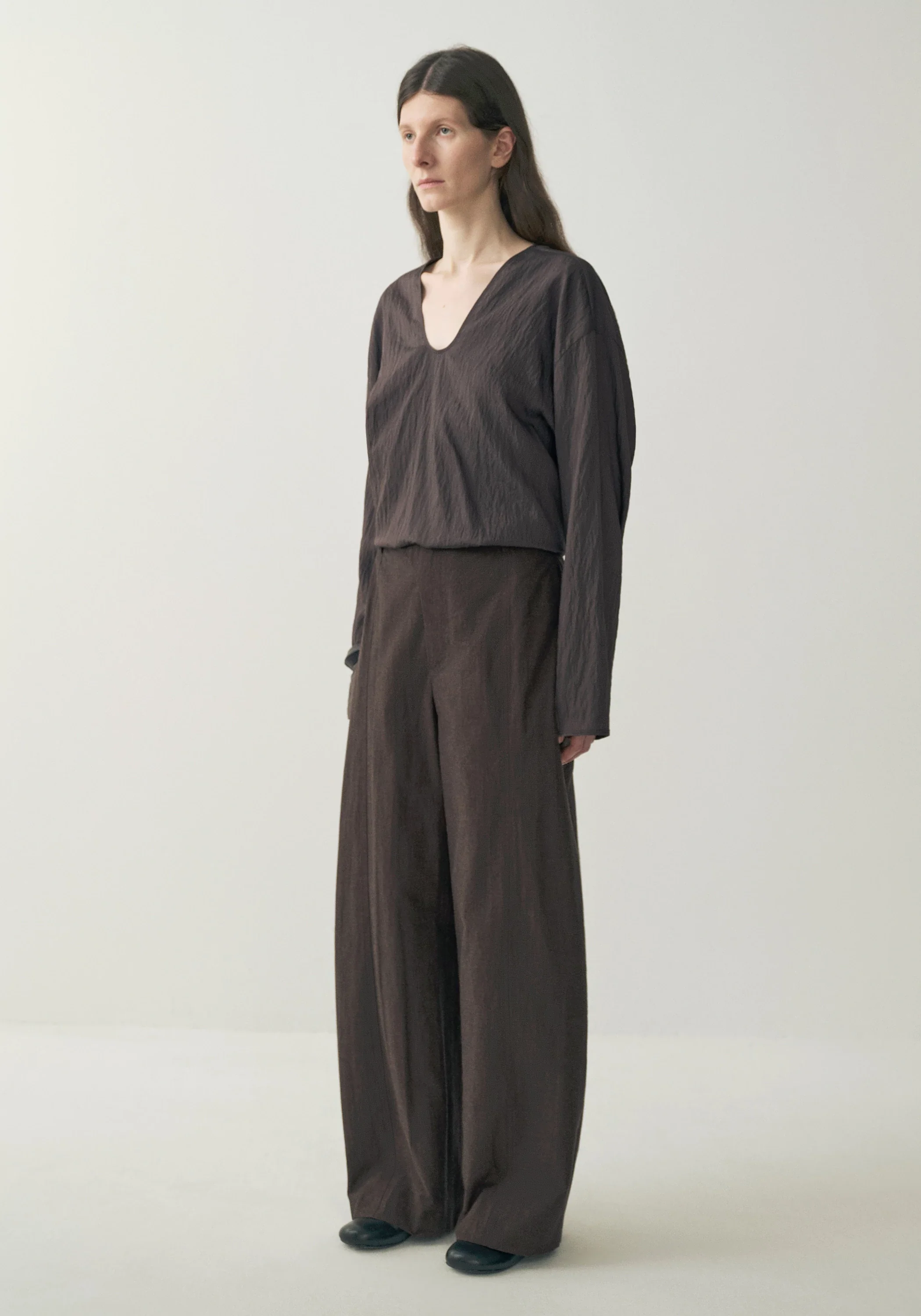 Cotton Curved Pants - Image 5