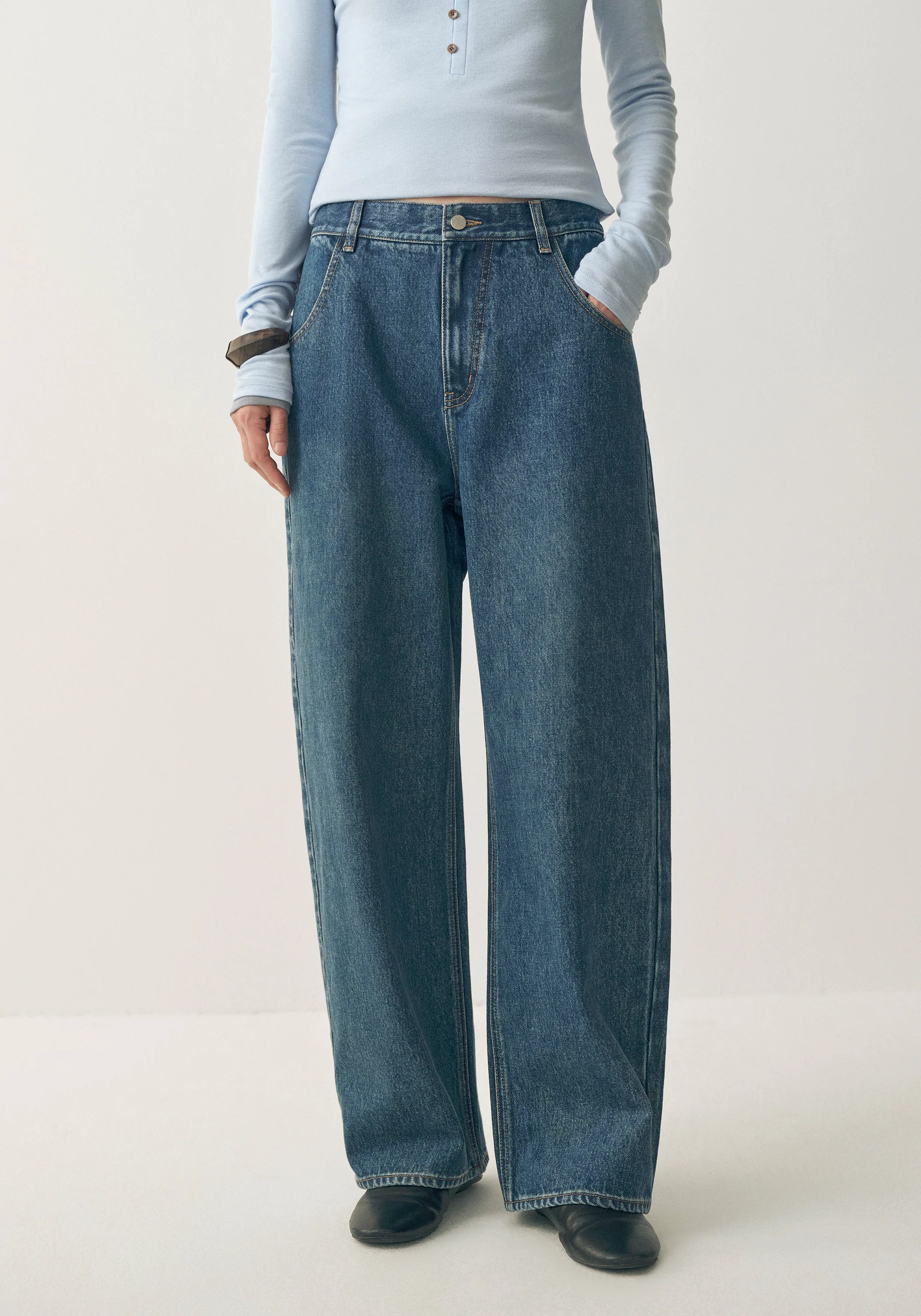 Cotton Straight Jeans - Image 17