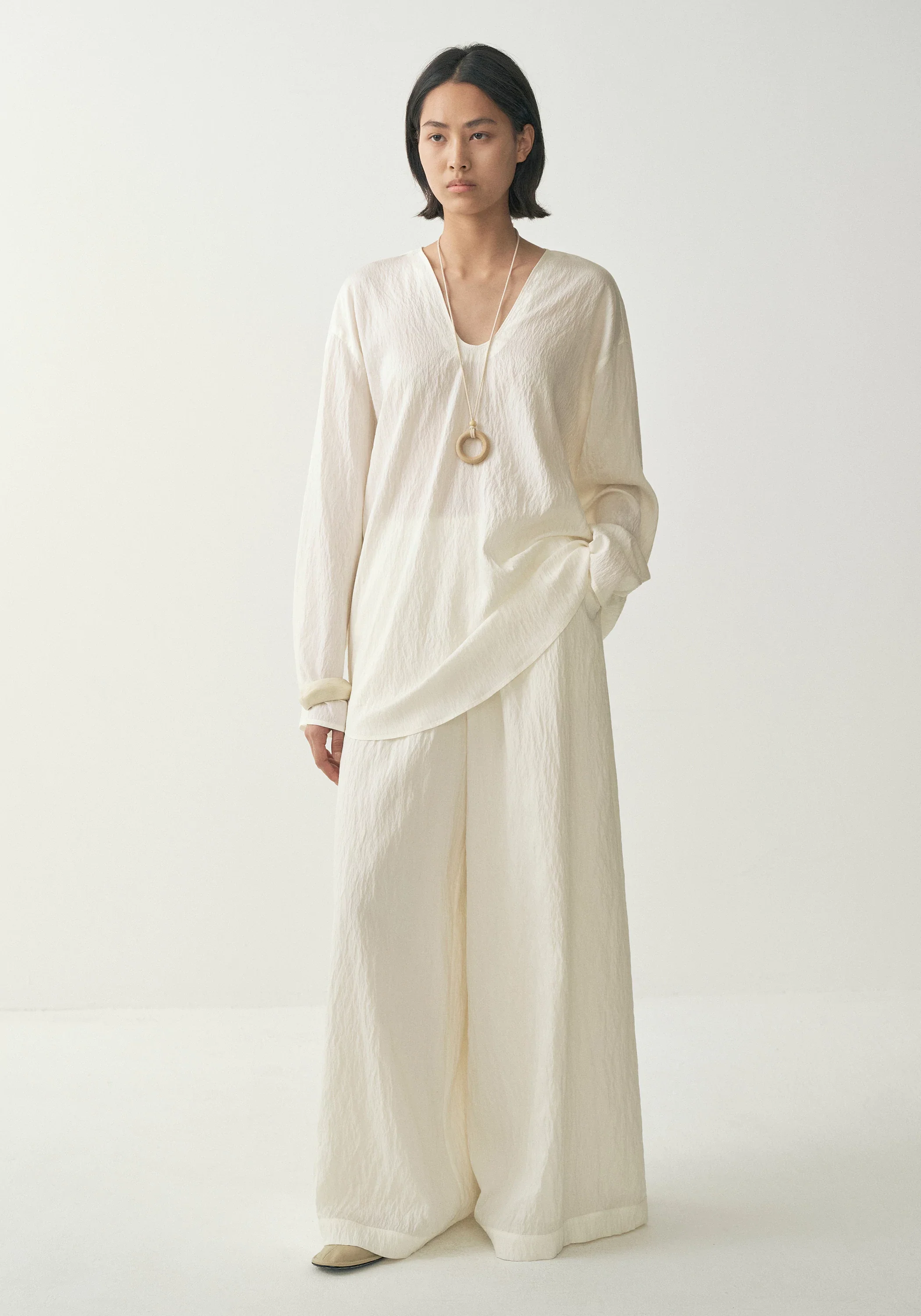 Crinkled Wide-leg Pants - Image 3