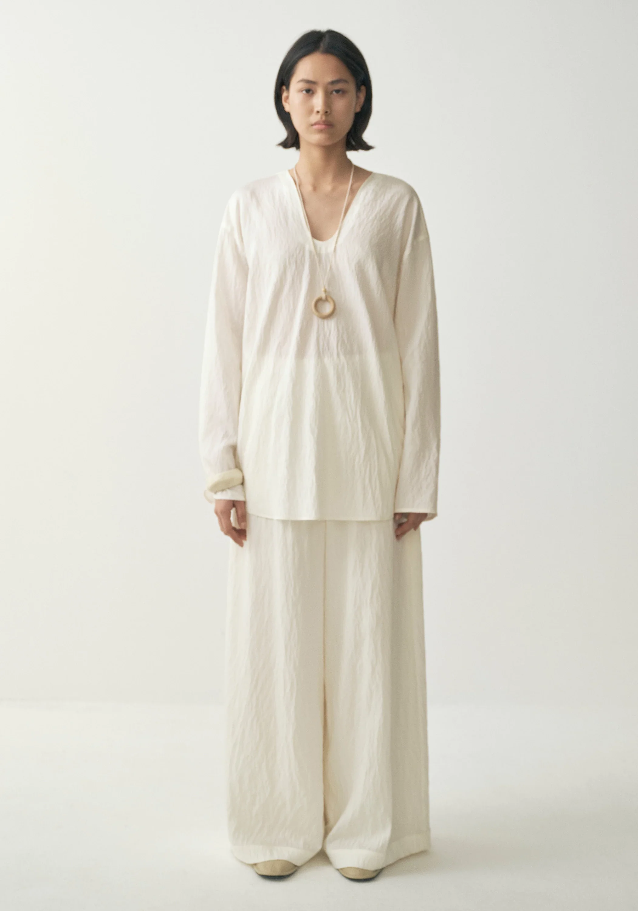 Crinkled Wide-leg Pants - Image 9