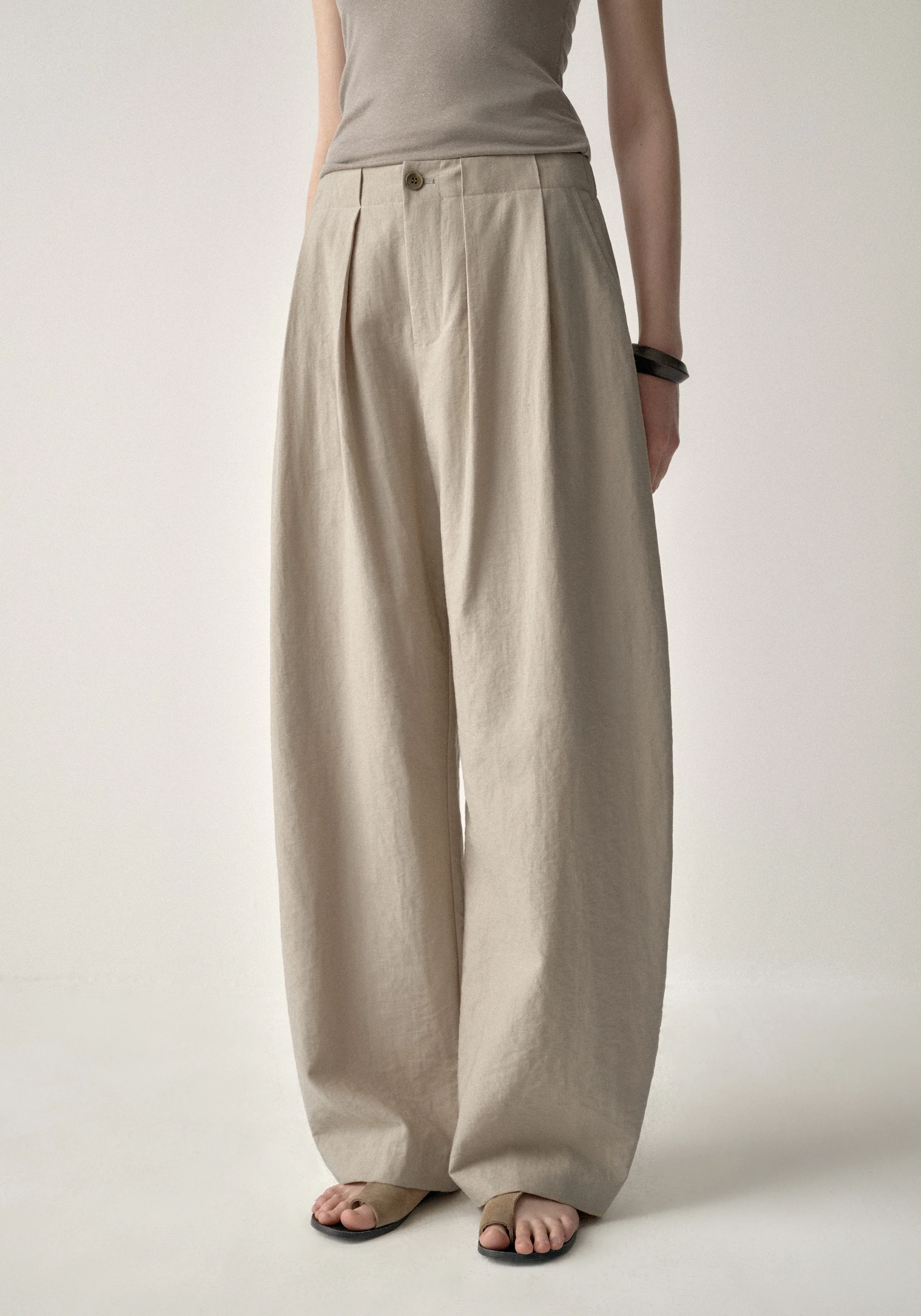 Linen Curved Pants - Image 14