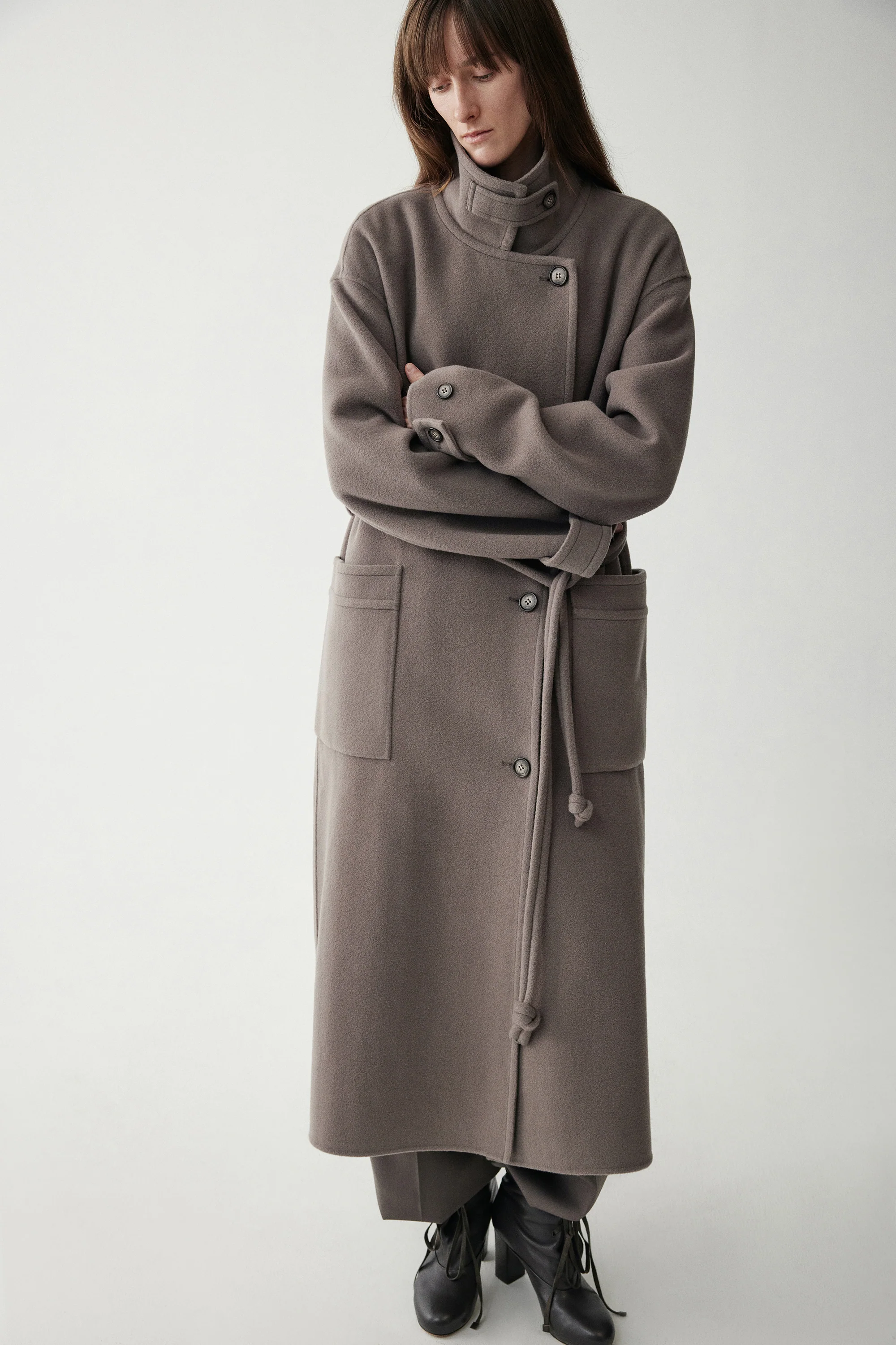 Double-Sided Cashmere Long Coat - Image 6