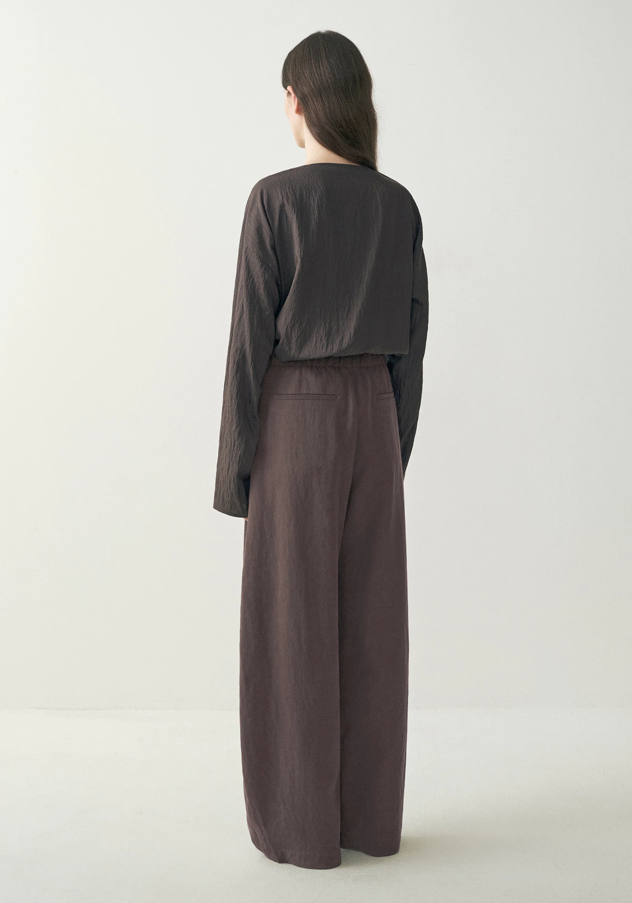 Drawstring Curved Pants - Image 14