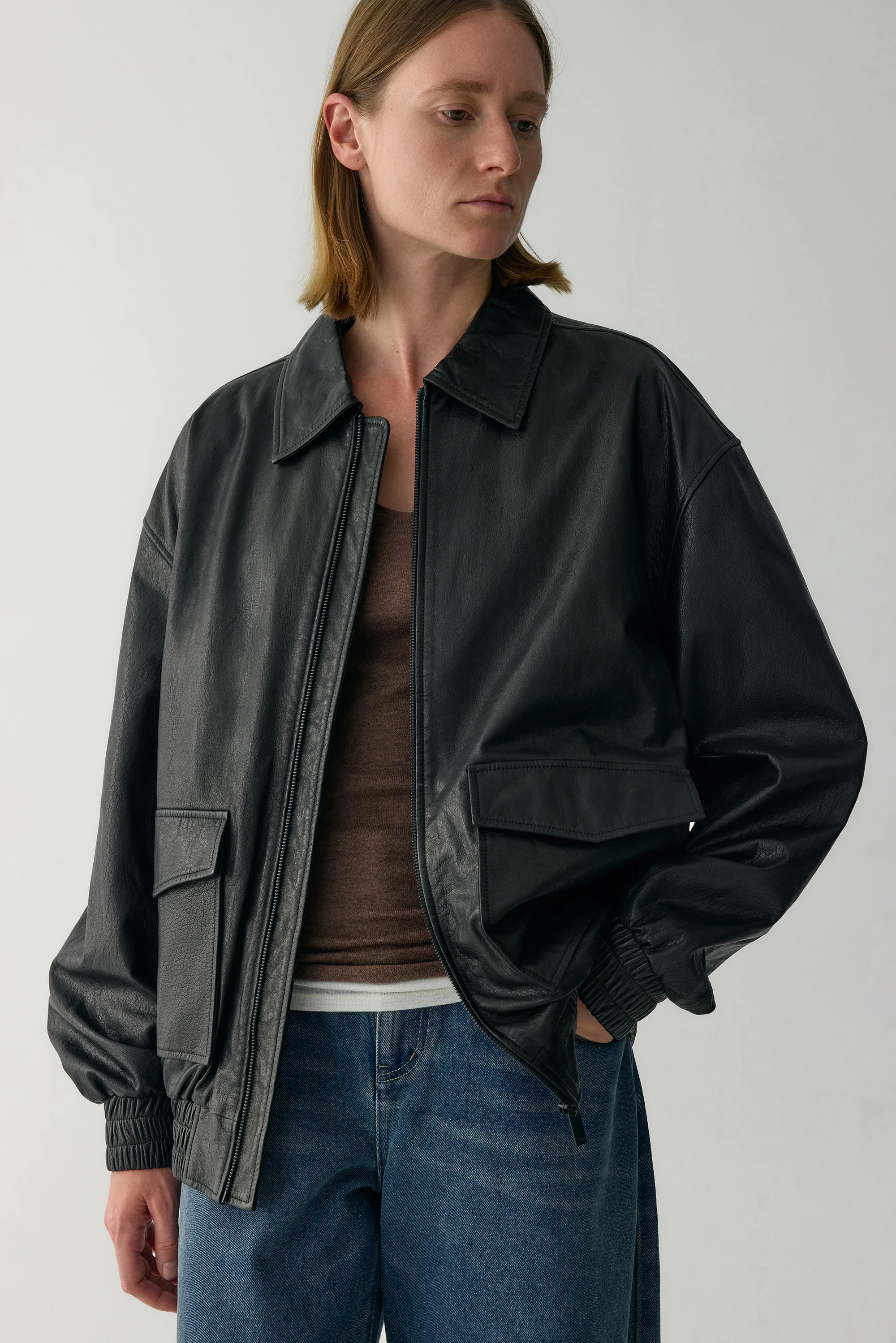 Calfskin Bomber Jacket - Image 10