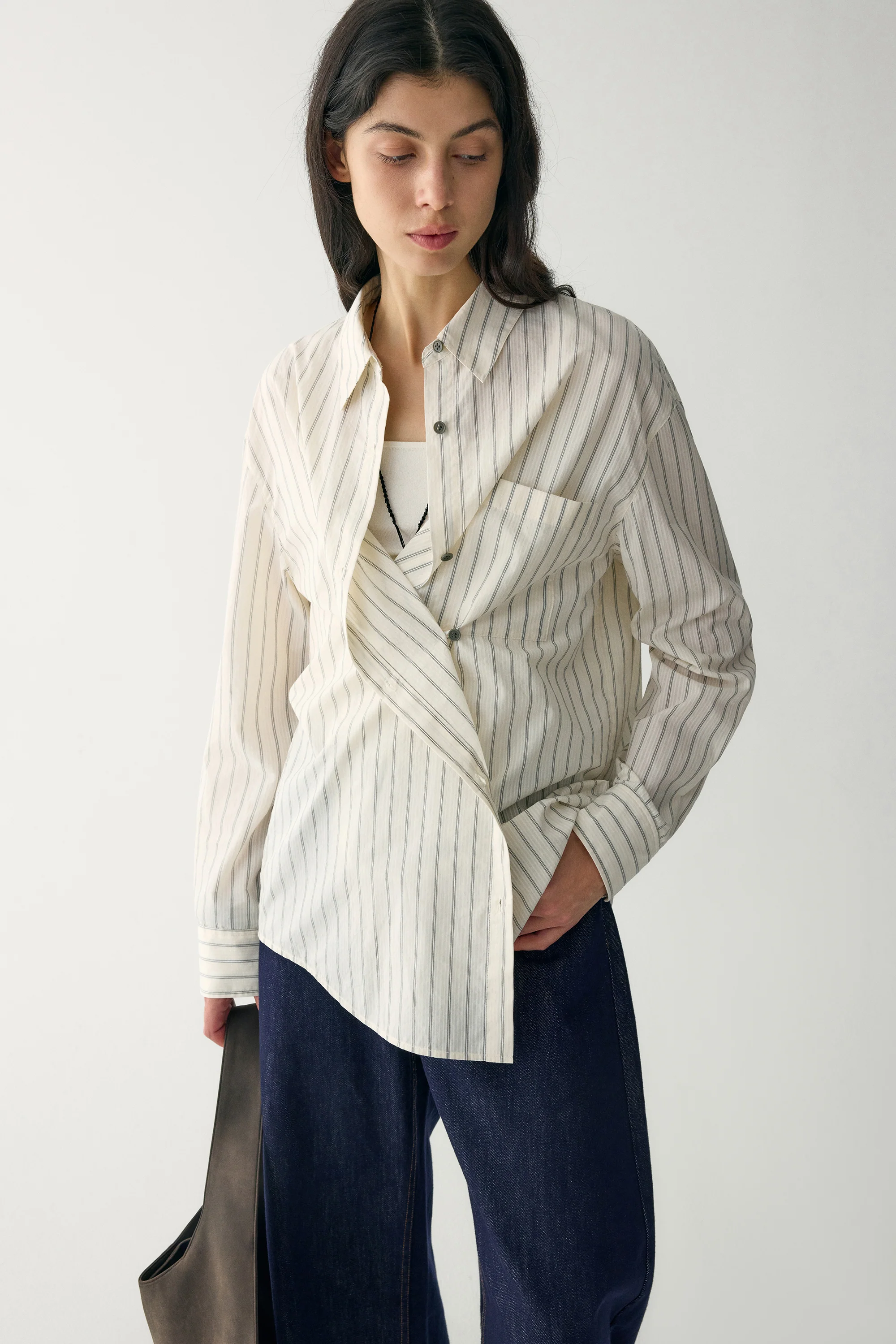 Striped Lyocell Blouse - Image 9