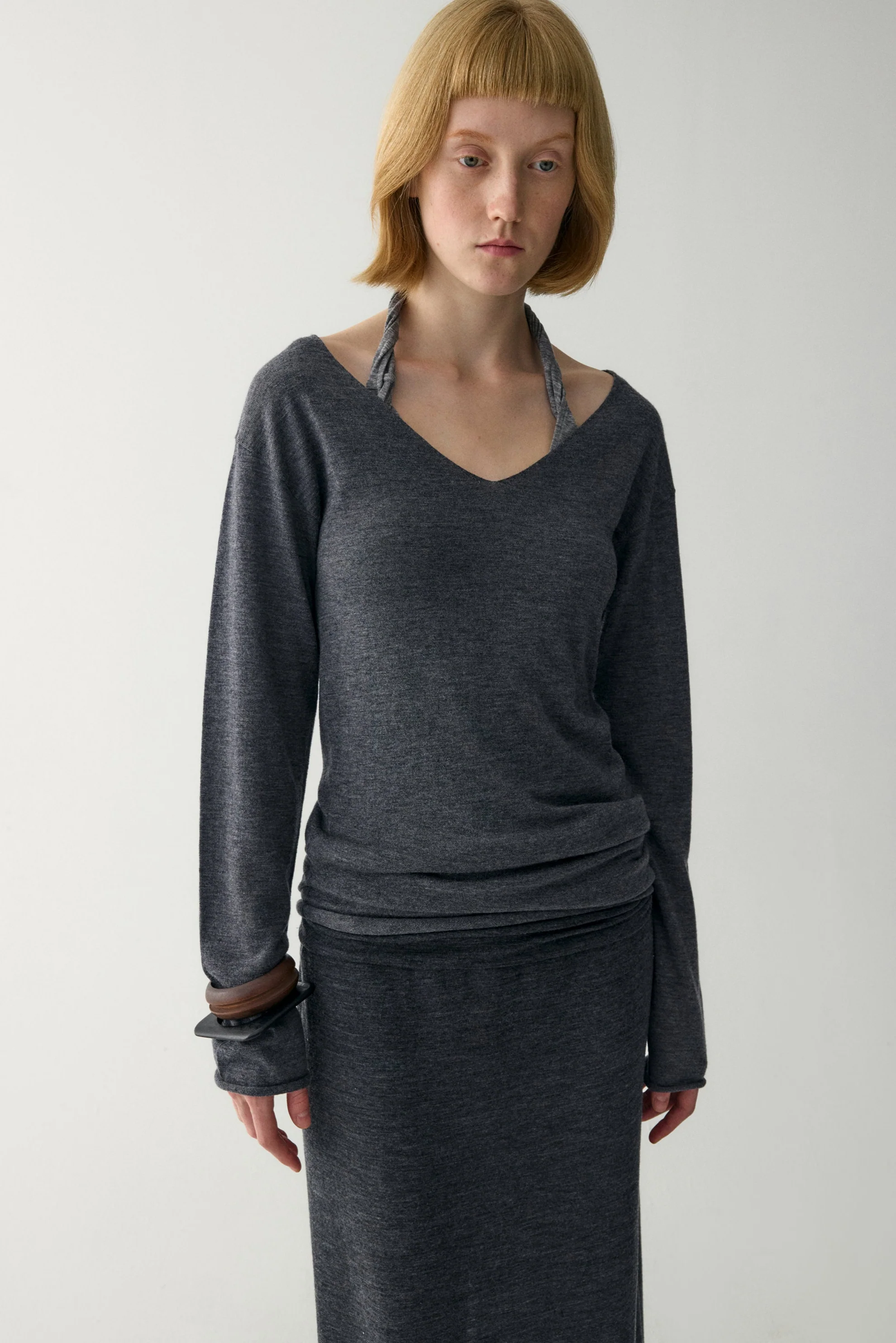 V-Neck Wool Sweater - Image 18