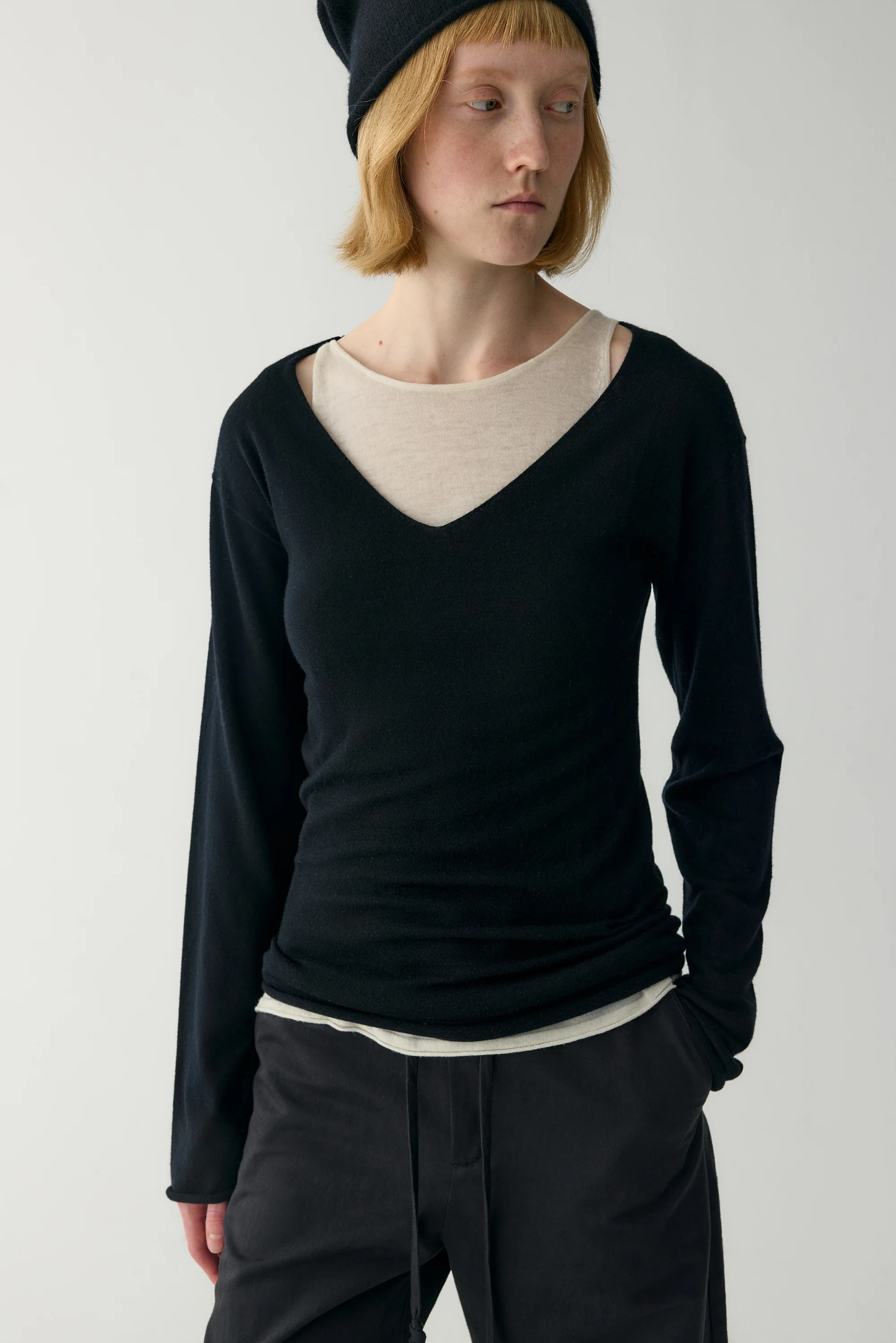 V-Neck Wool Sweater - Image 21