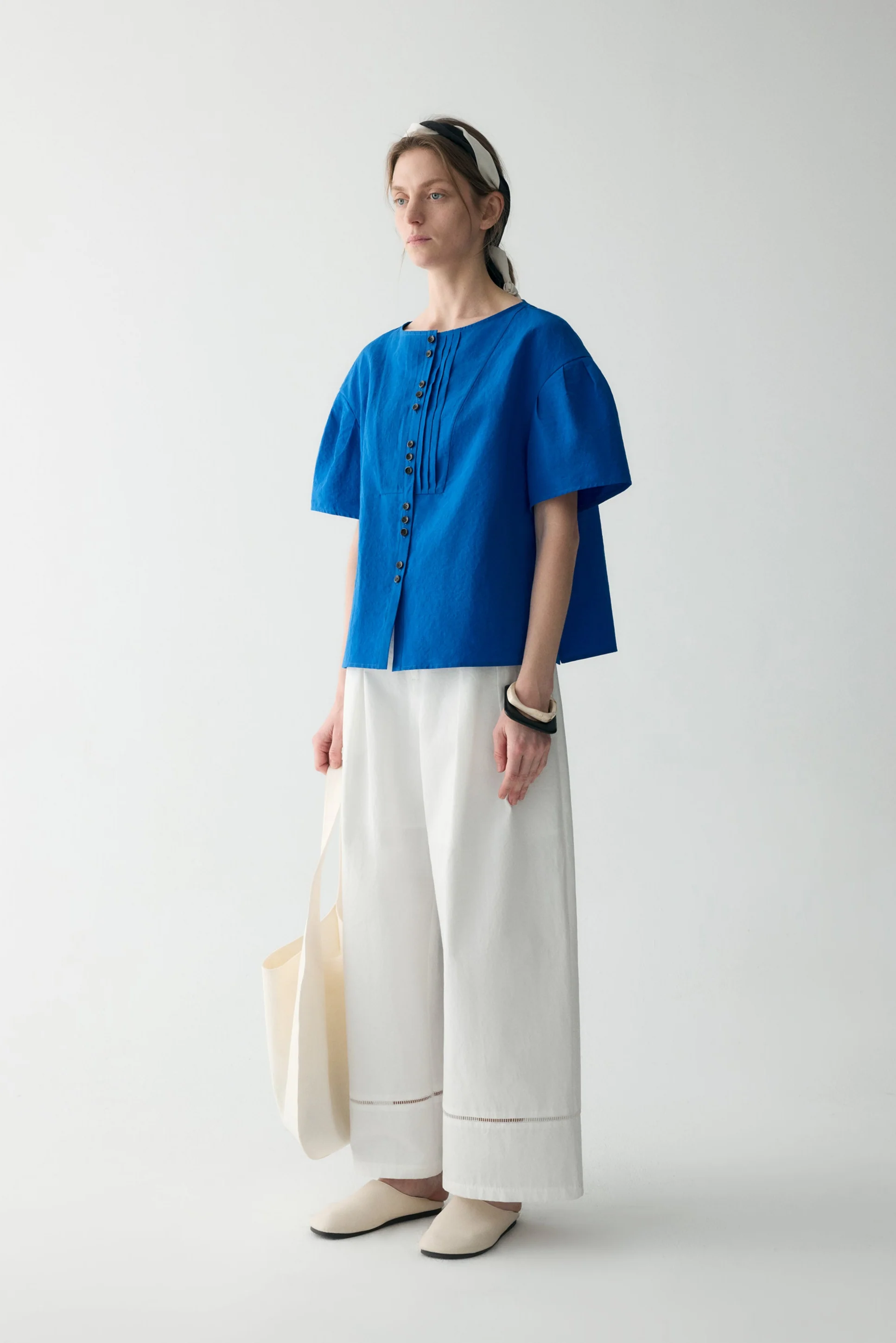 Cotton Pleated Shirt - Image 3