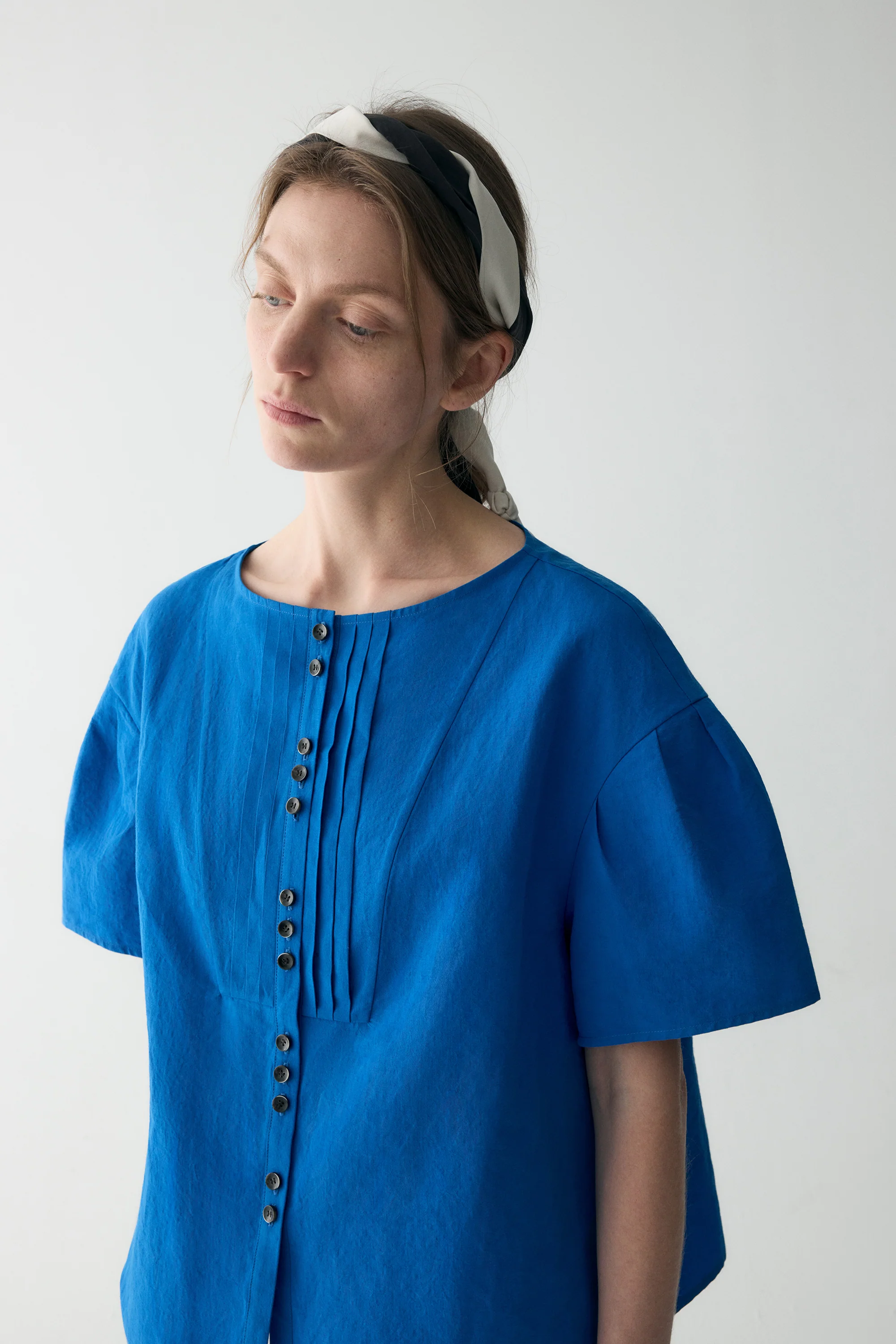 Cotton Pleated Shirt - Image 7