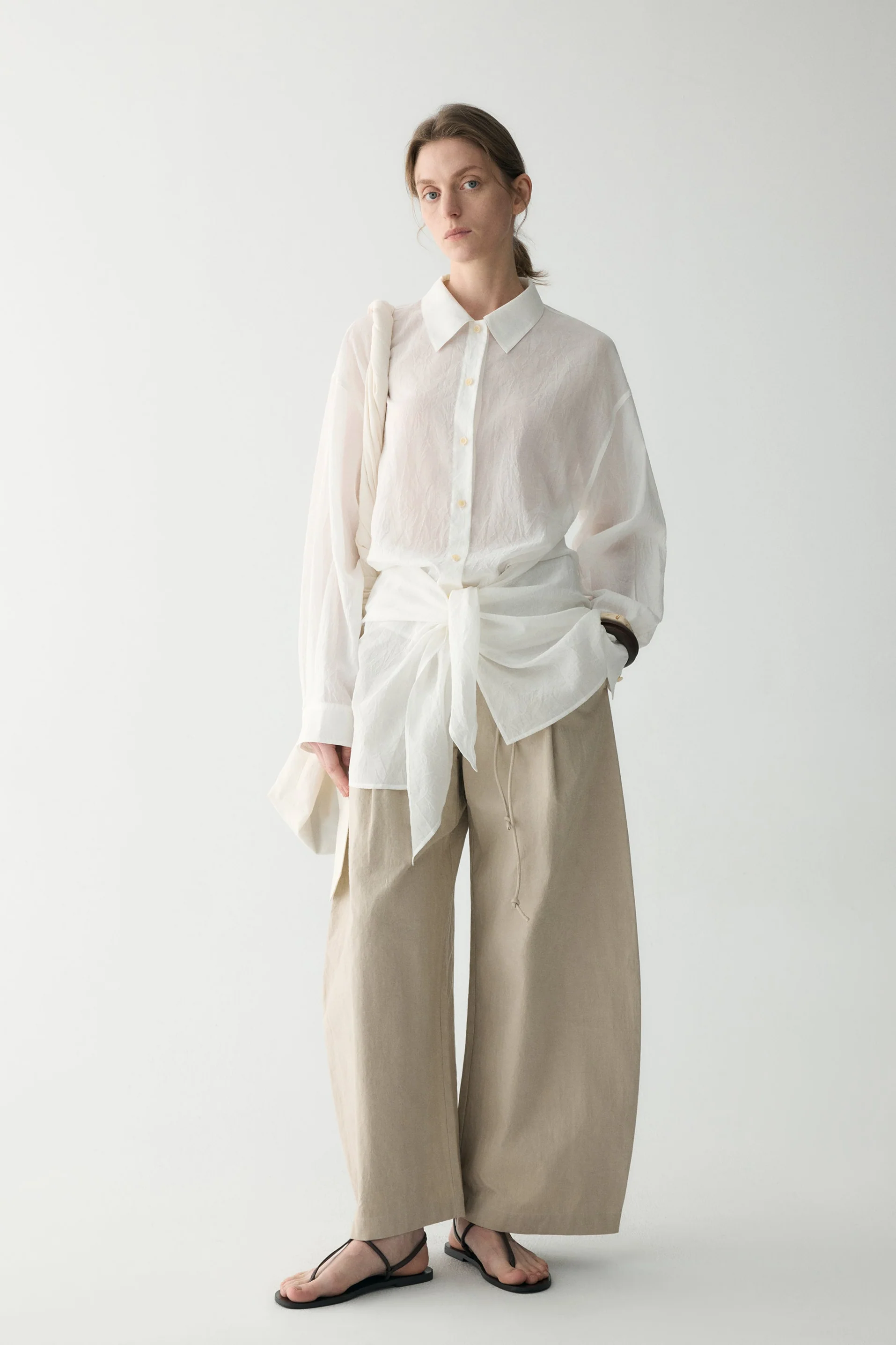 Cotton Knotted T-shirt - Image 3