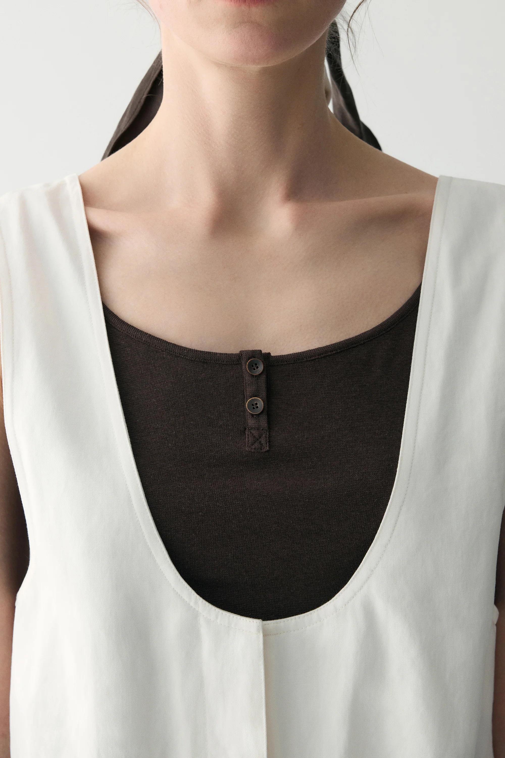 Curved Cotton-linen Jumpsuit - Image 11