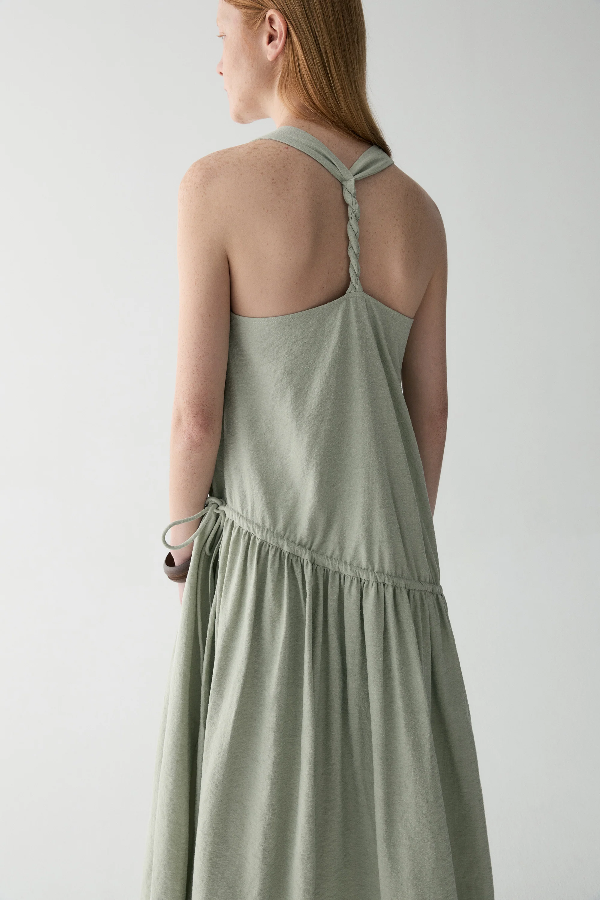 Twist-knot Halterneck Silk Dress - Image 21