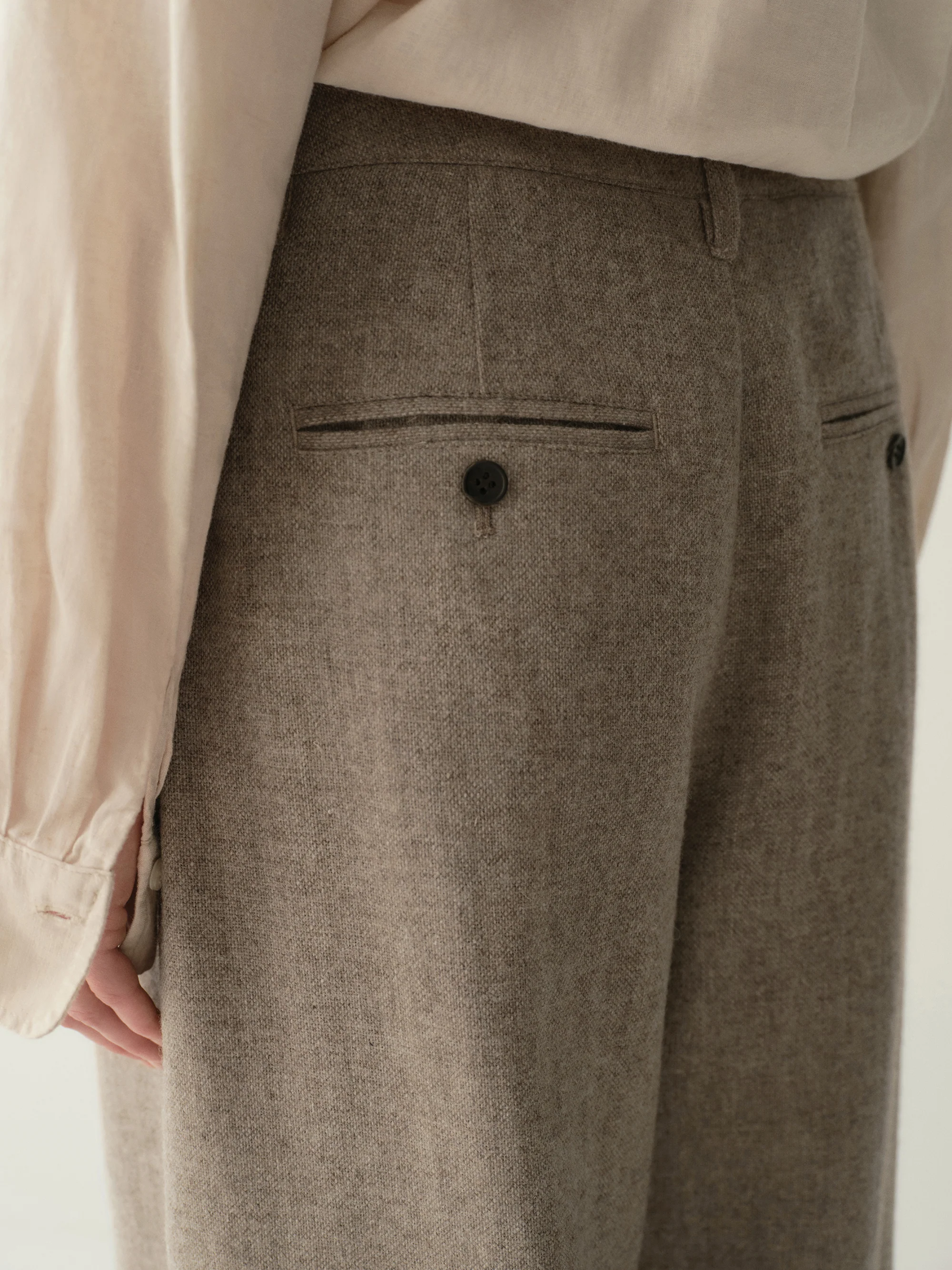 Pleated Wool Pants - Image 9
