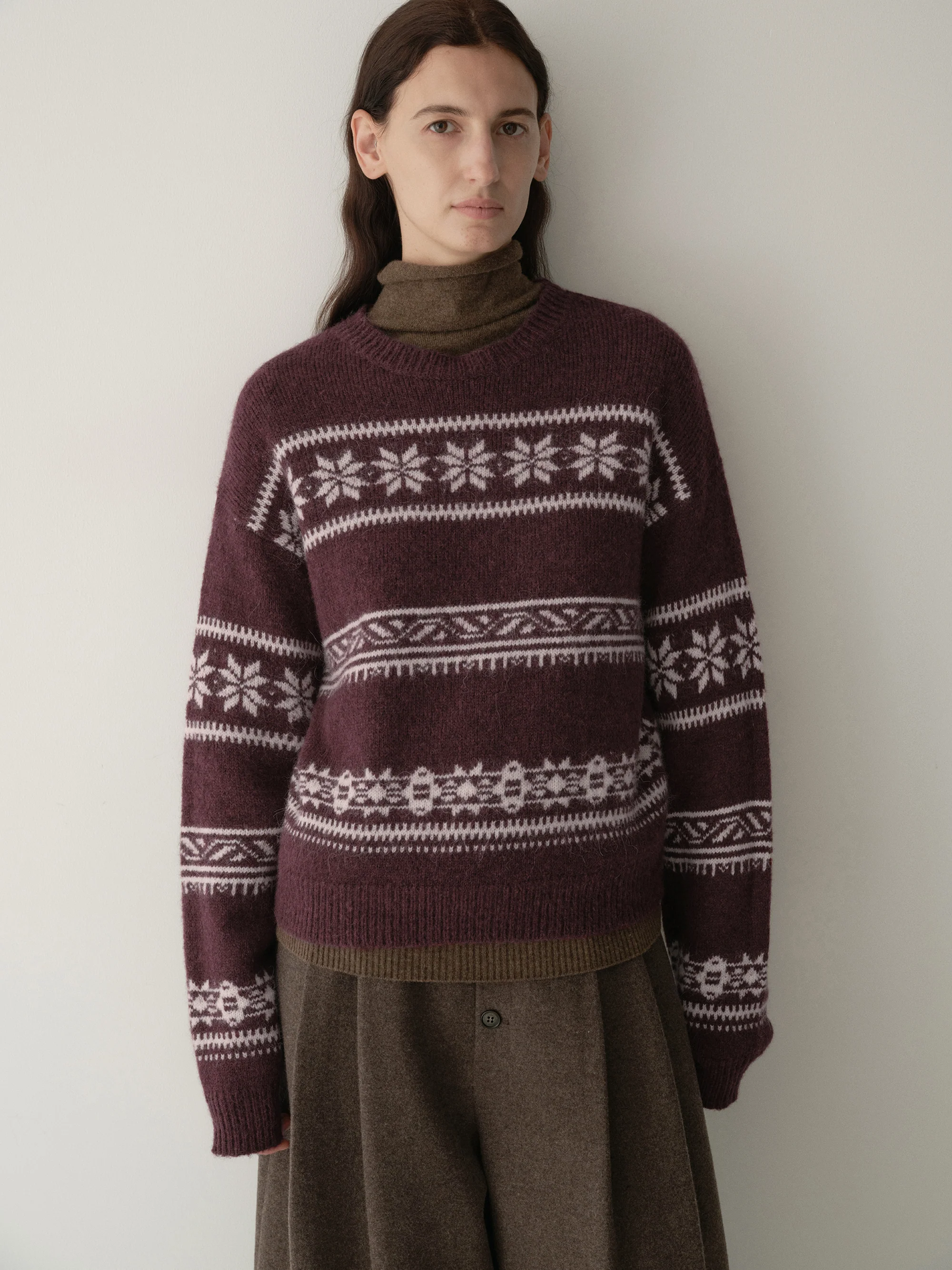 Micro-cocoon Fair Isle Knit Top - Image 3