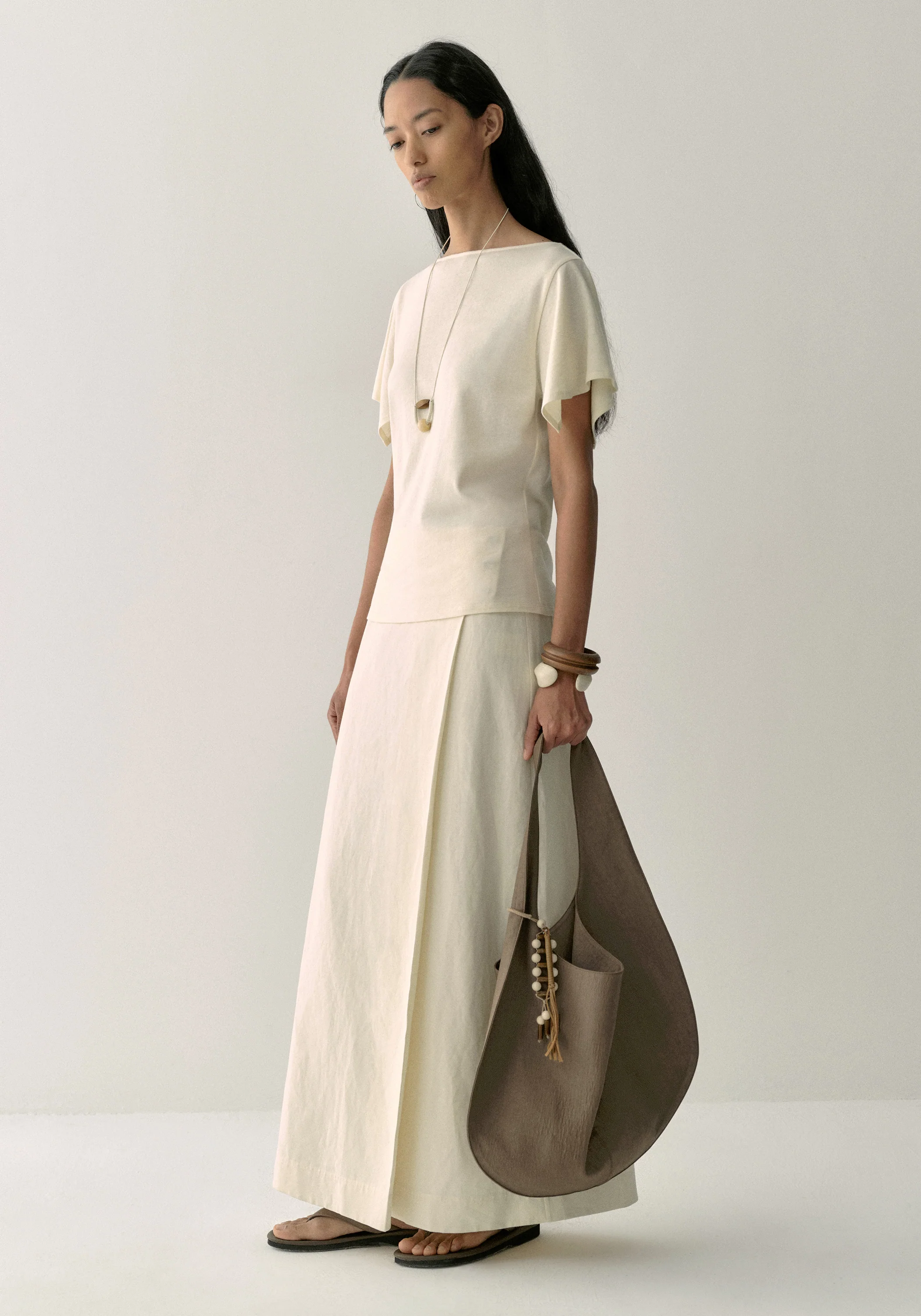 Asymmetric Buttoned Skirt - Image 17