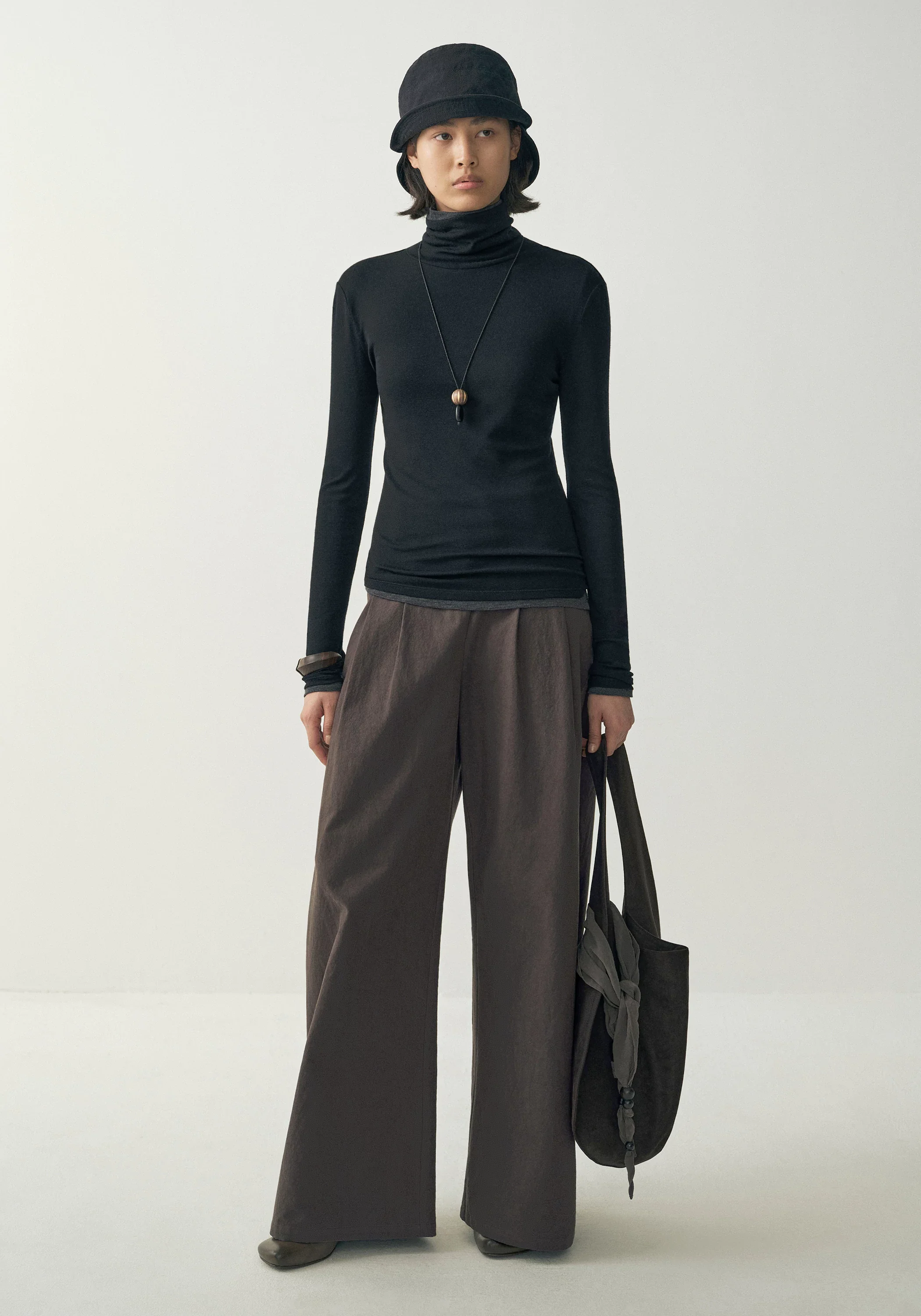 Merino Wool Turtleneck Top - Image 17