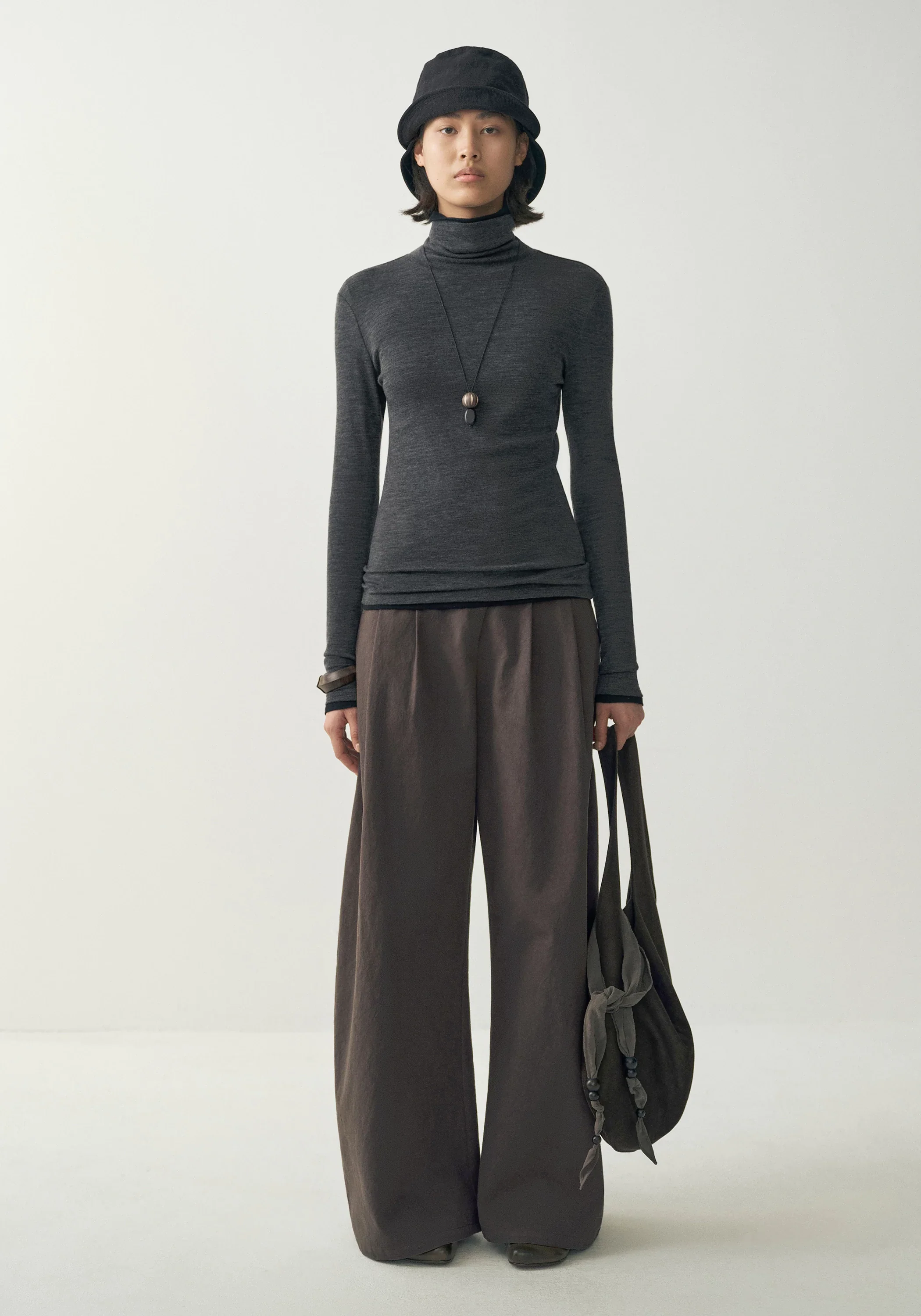 Merino Wool Turtleneck Top - Image 8