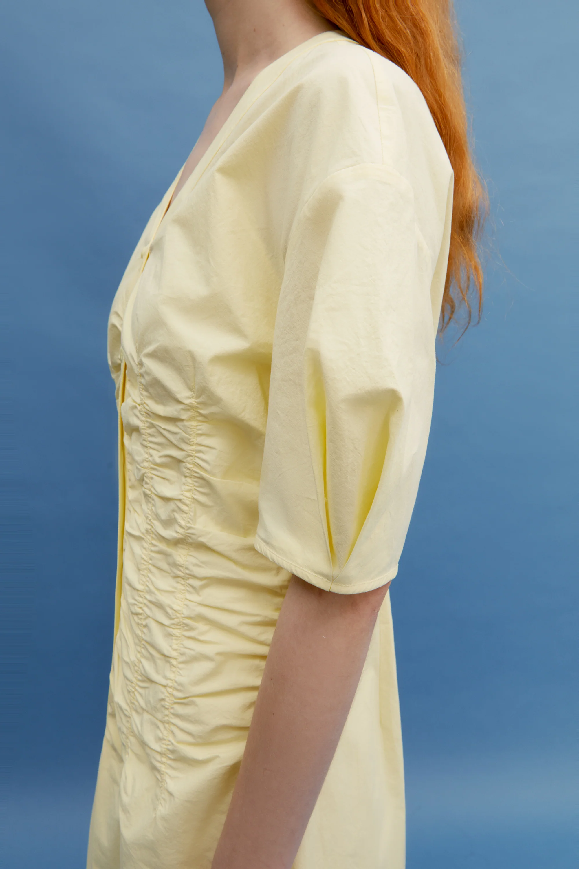 Gathered Cotton Dress - Image 12