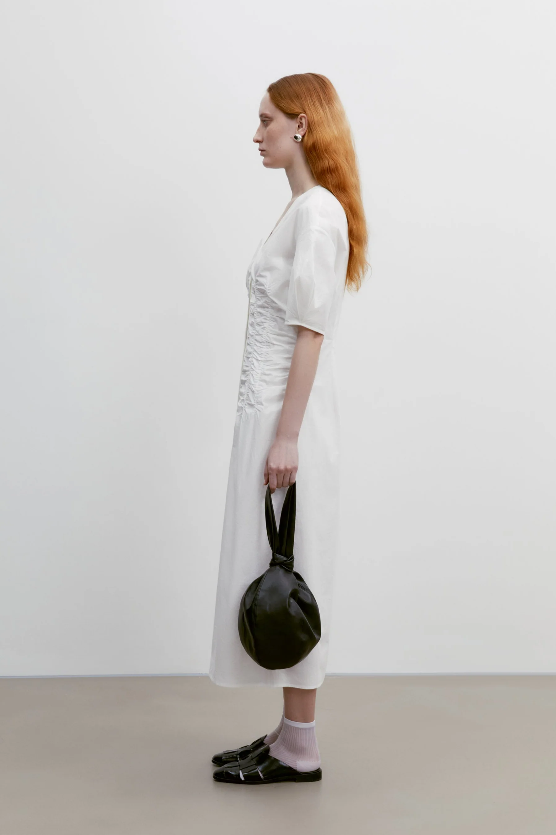 Gathered Cotton Dress - Image 22