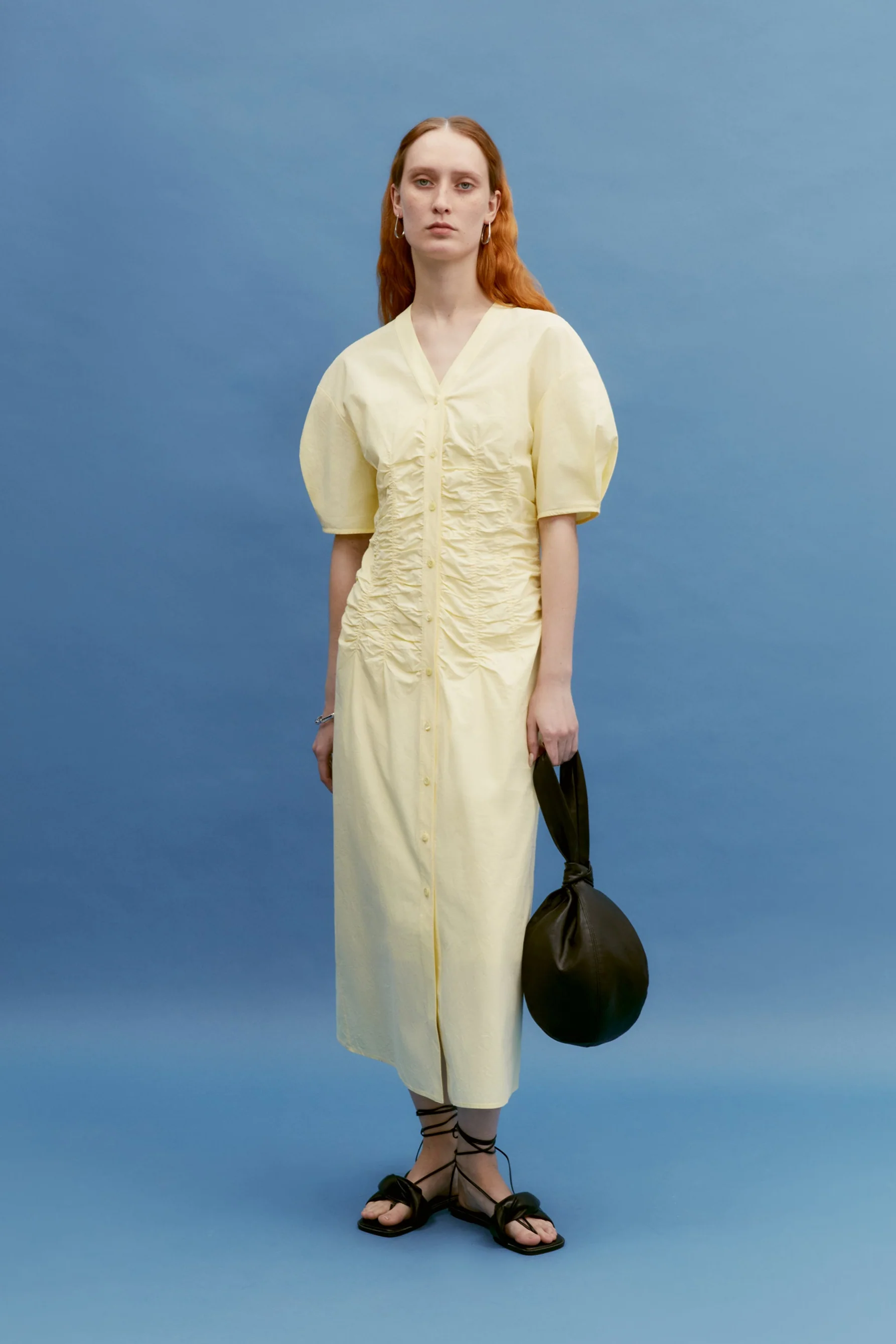 Gathered Cotton Dress - Image 5