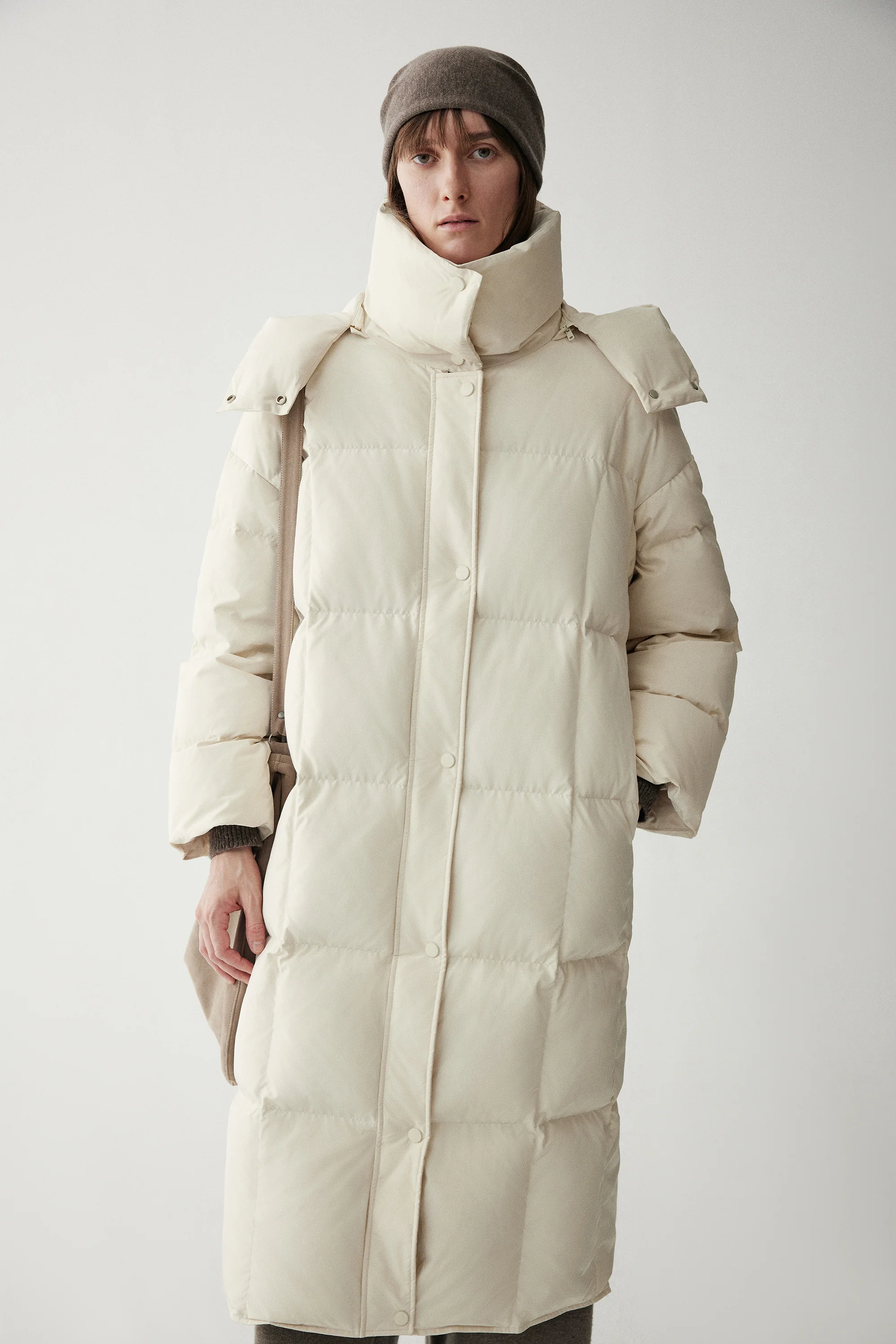 Hooded Long Goose Down Jacket - Image 5