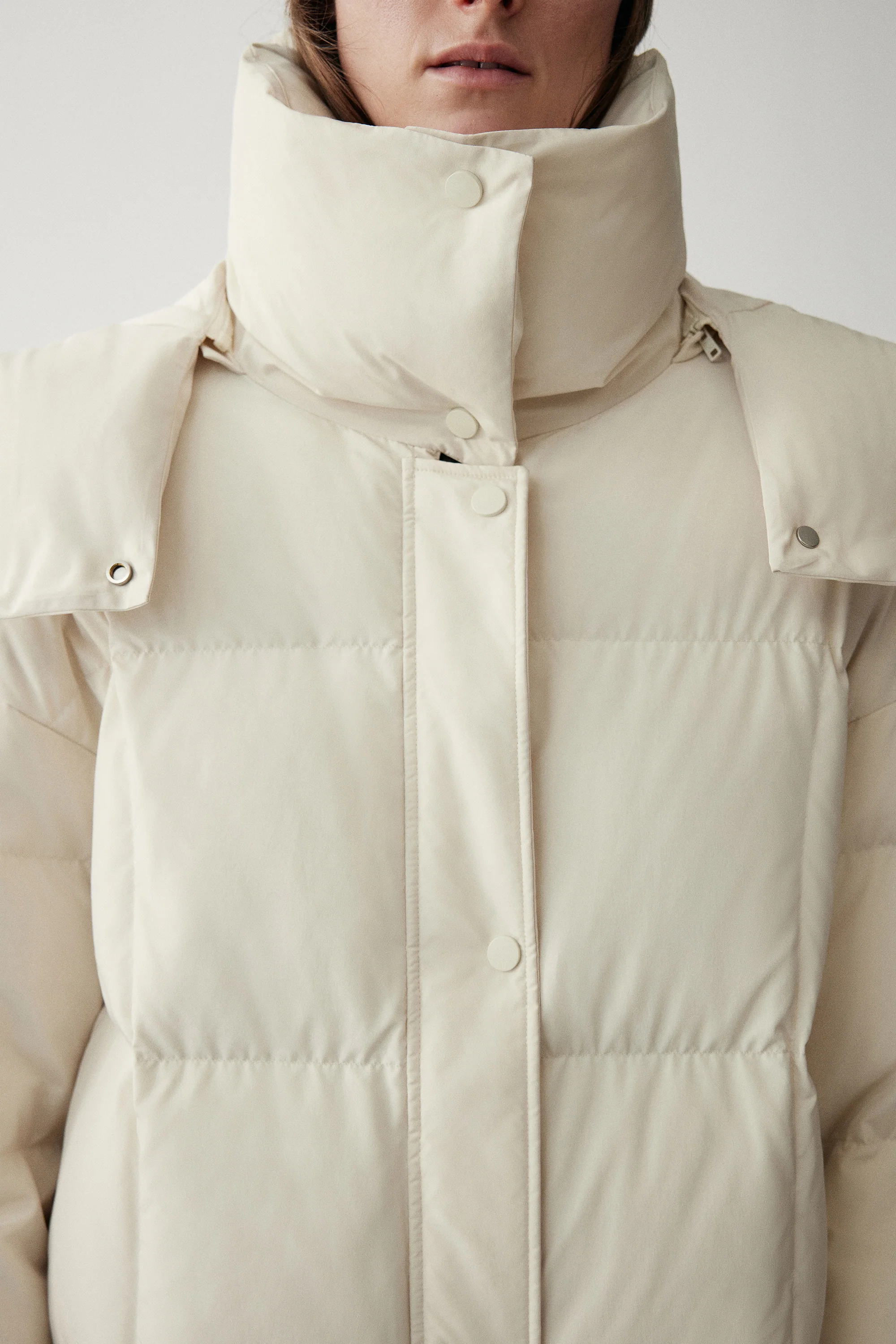 Hooded Long Goose Down Jacket - Image 8