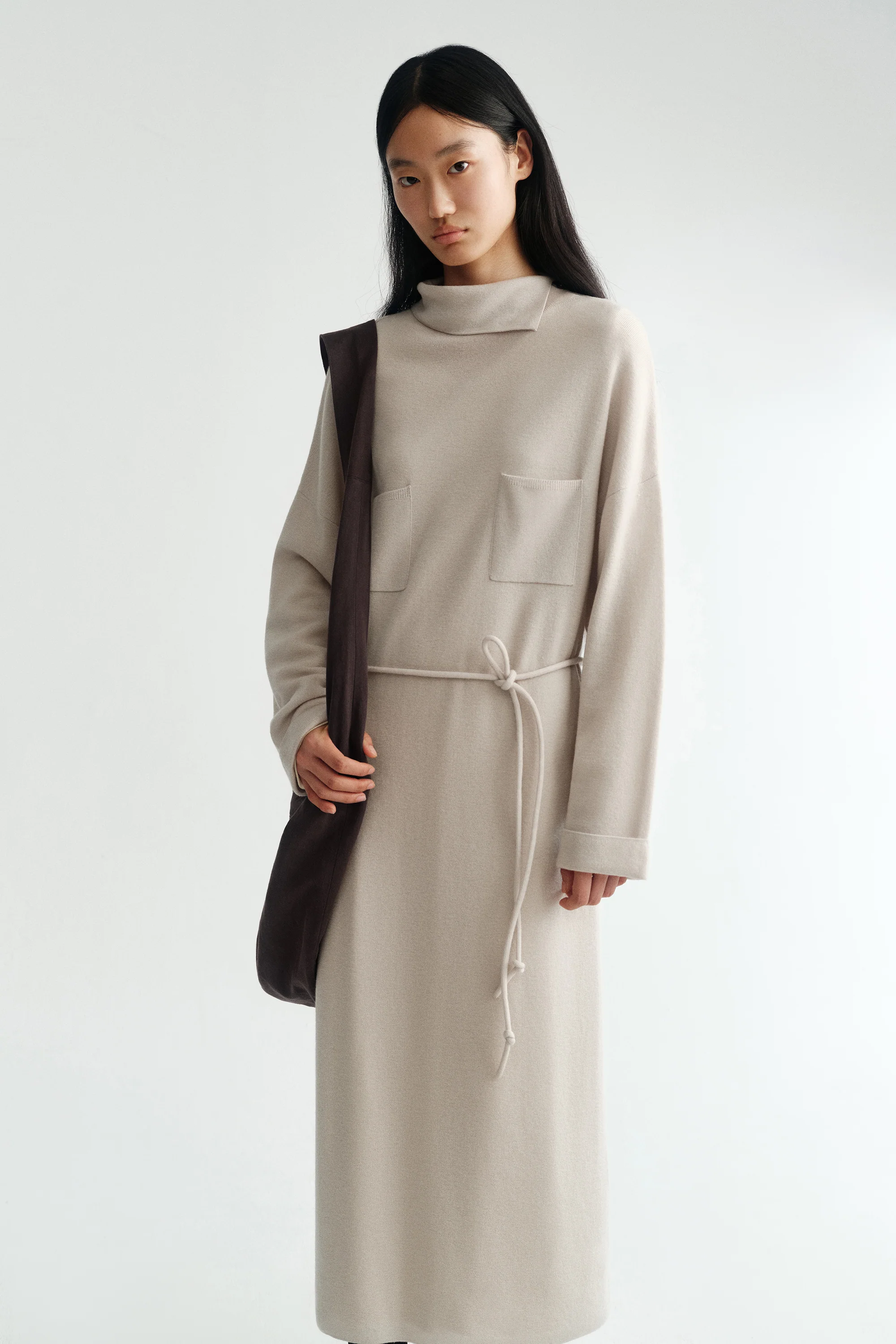 [Final Sale] Merino Wool Belted Dress - Image 21