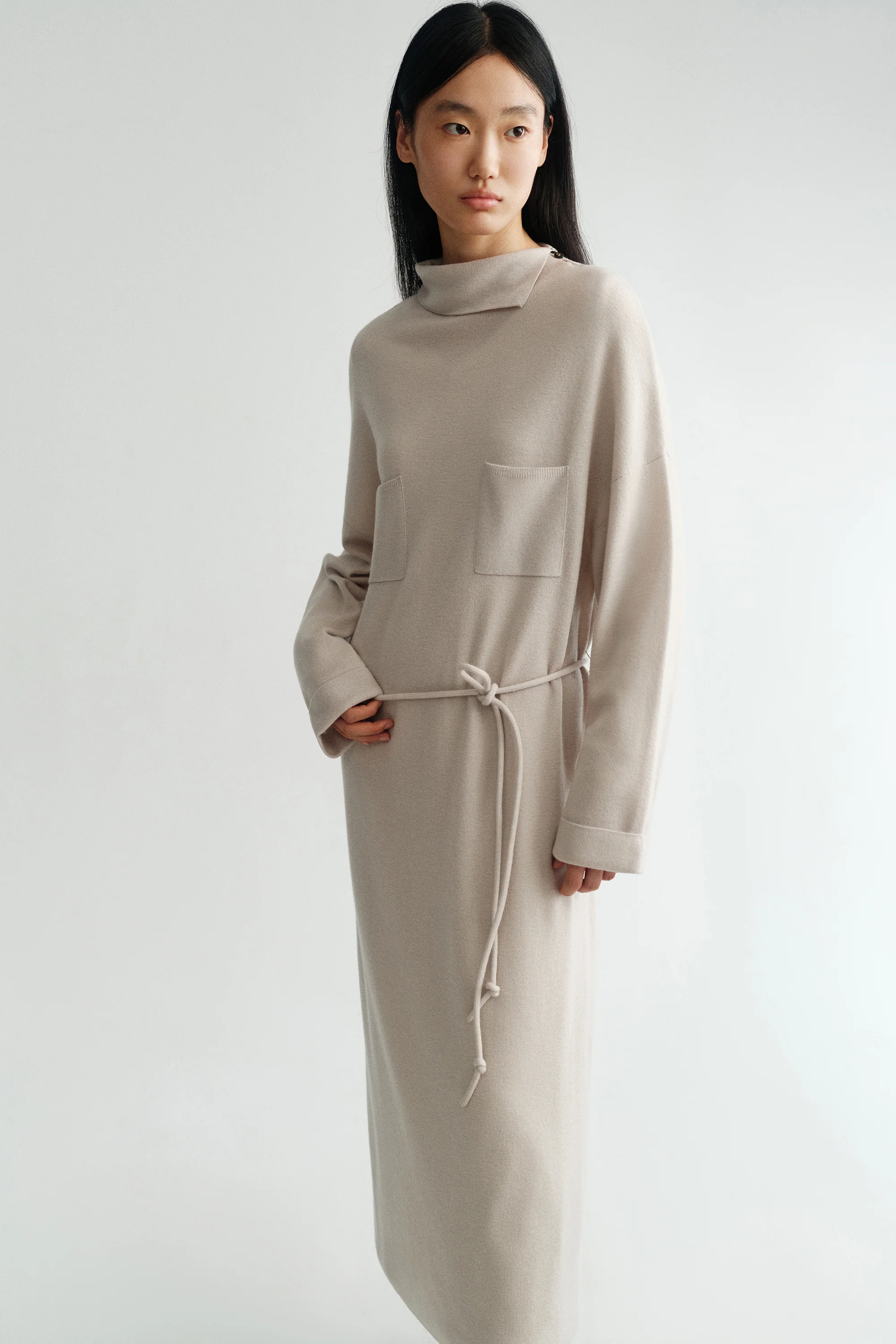 [Final Sale] Merino Wool Belted Dress - Image 23