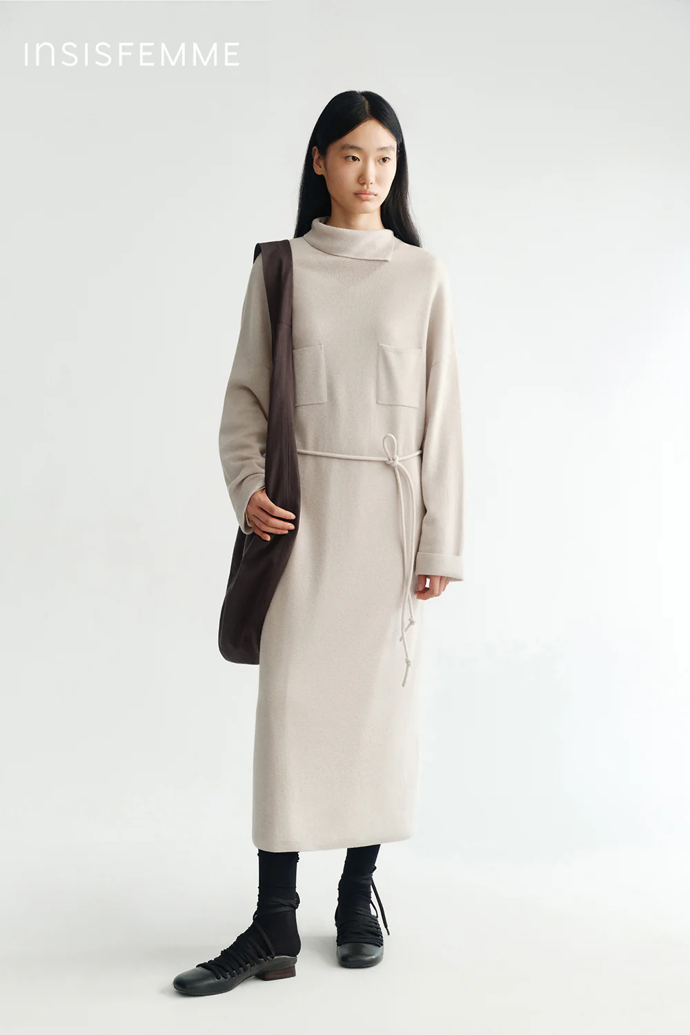 [Final Sale] Merino Wool Belted Dress - Image 25