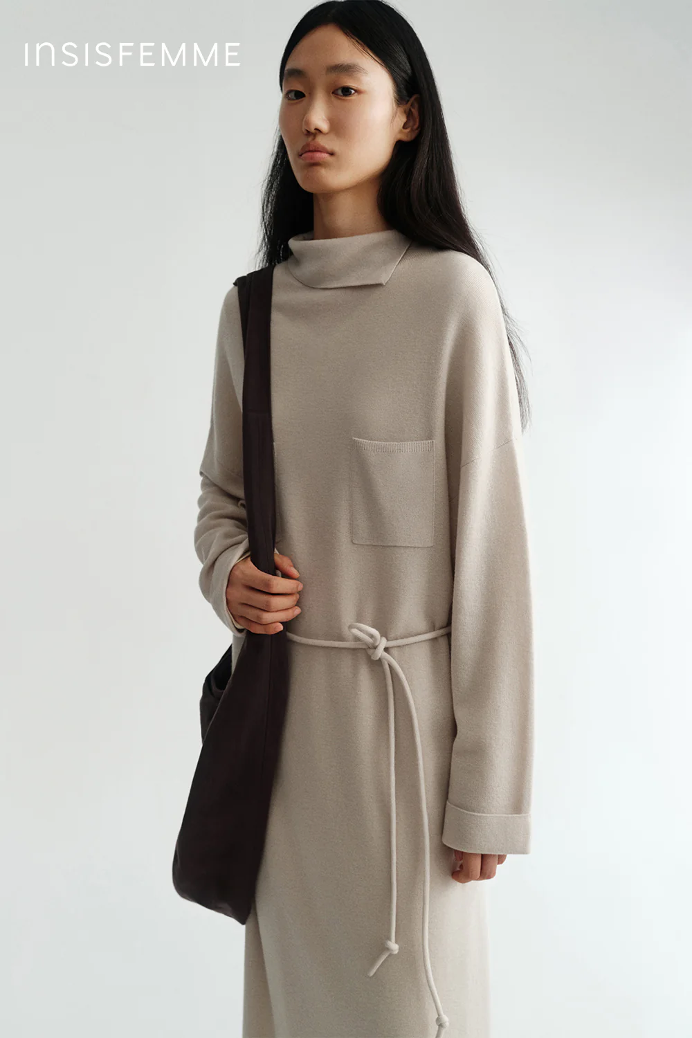 [Final Sale] Merino Wool Belted Dress - Image 29
