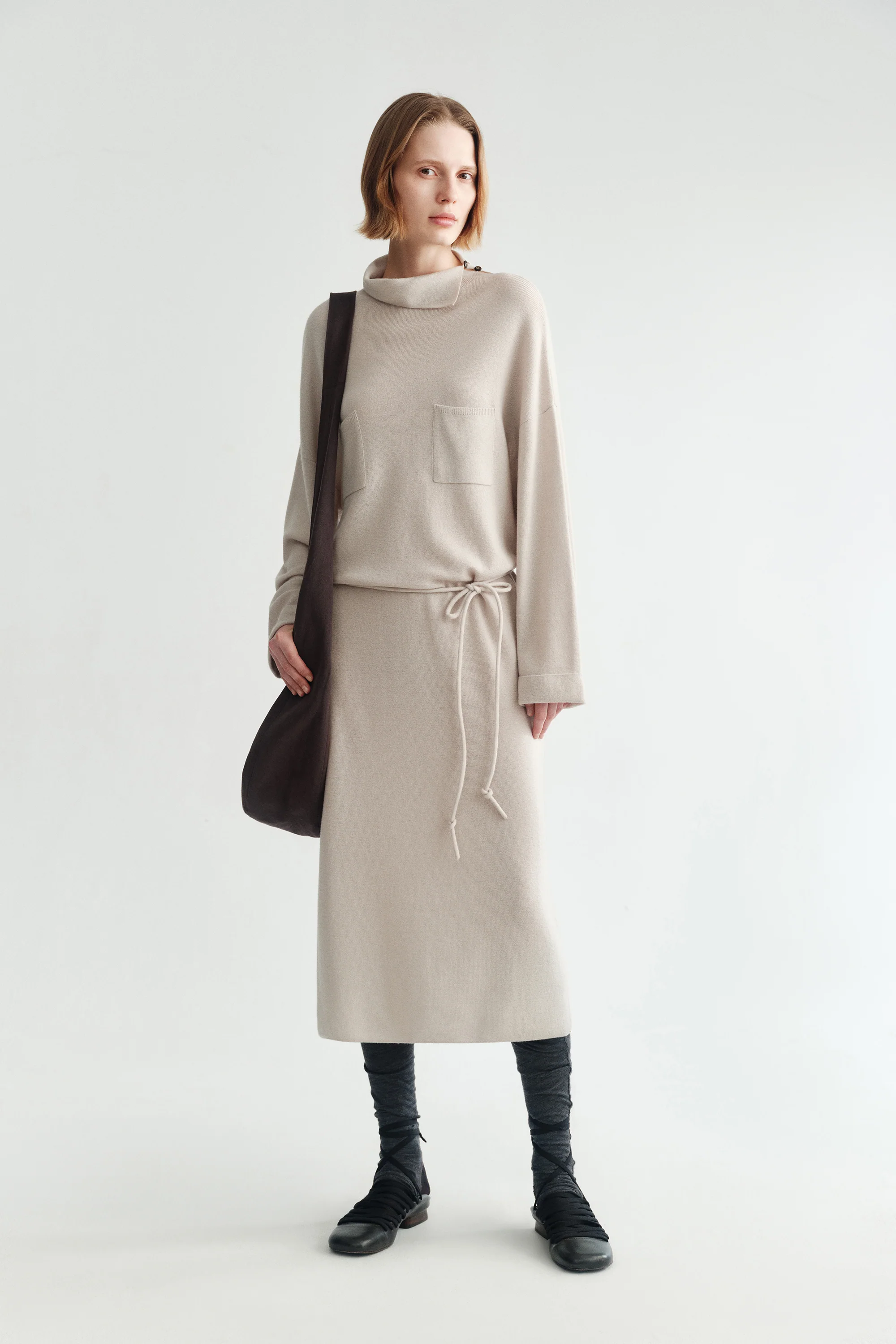 [Final Sale] Merino Wool Belted Dress - Image 5