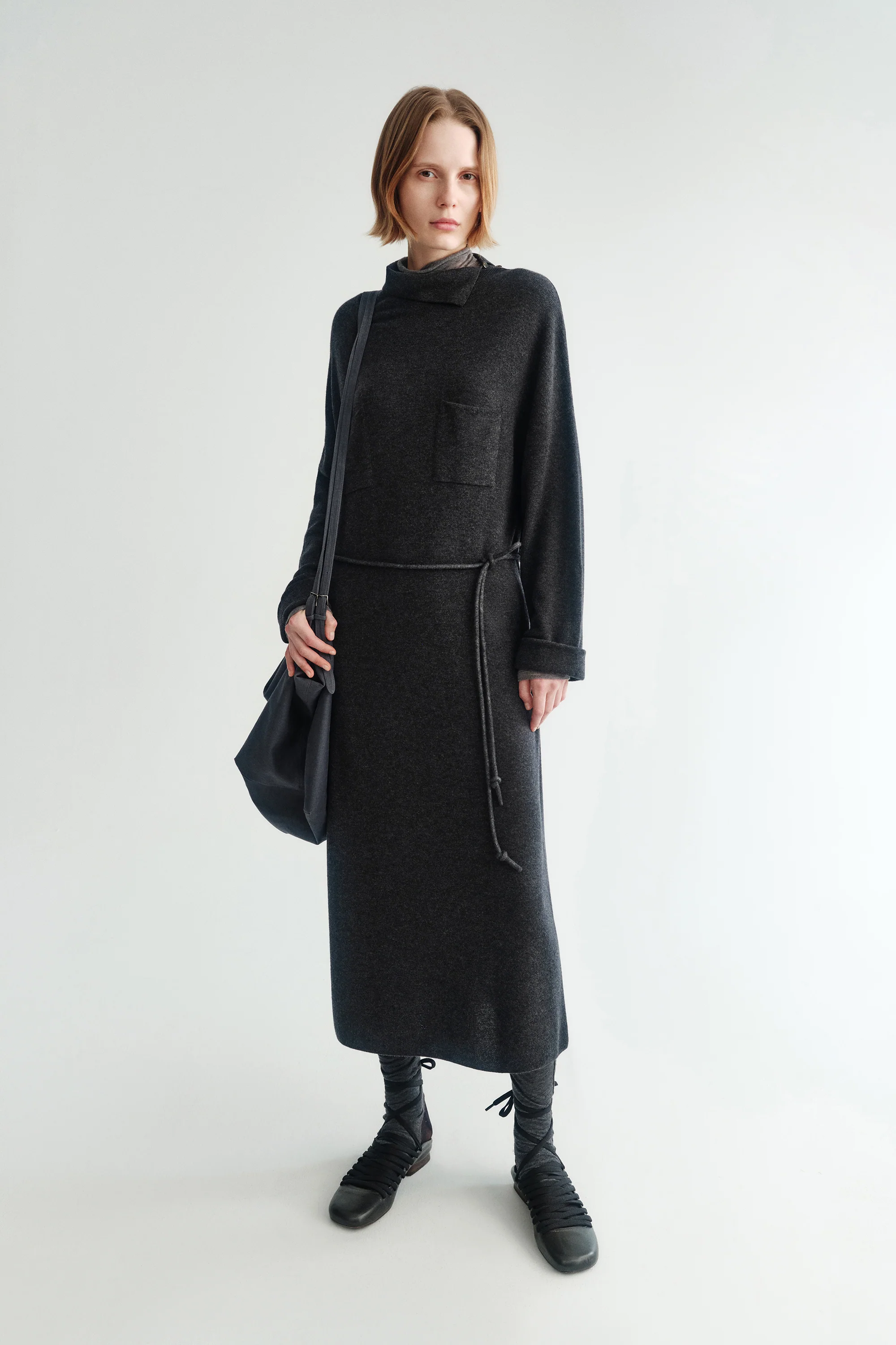 [Final Sale] Merino Wool Belted Dress - Image 7