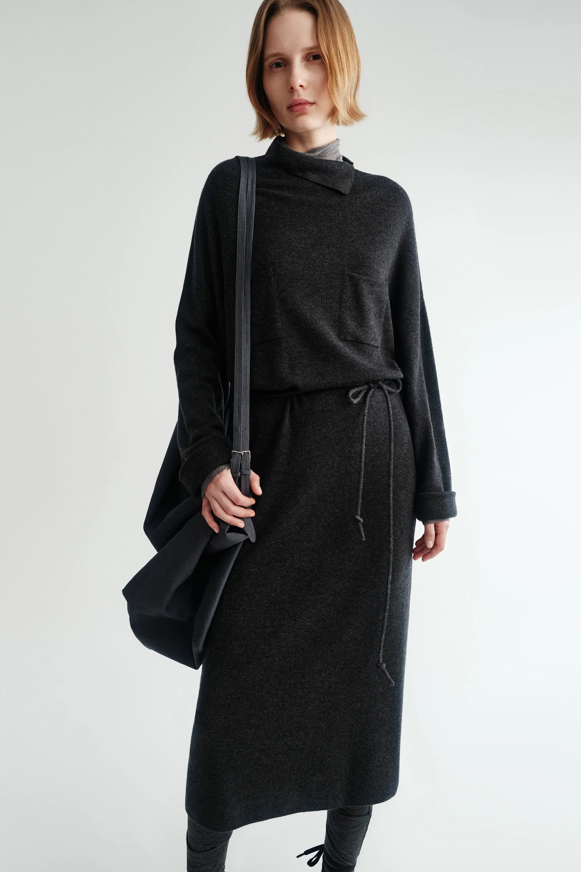 [Final Sale] Merino Wool Belted Dress - Image 9