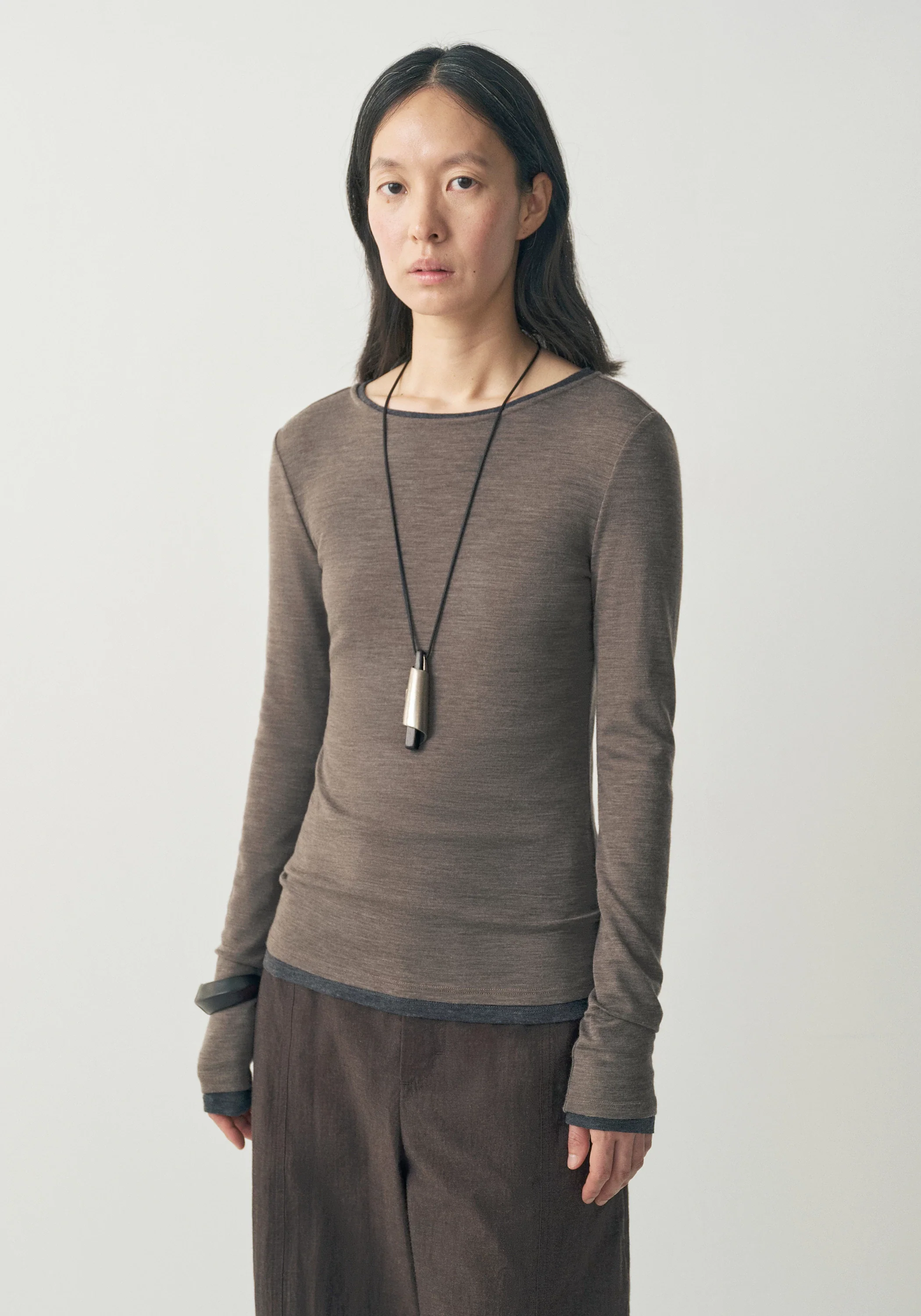 Merino Wool Long-sleeved Top - Image 3