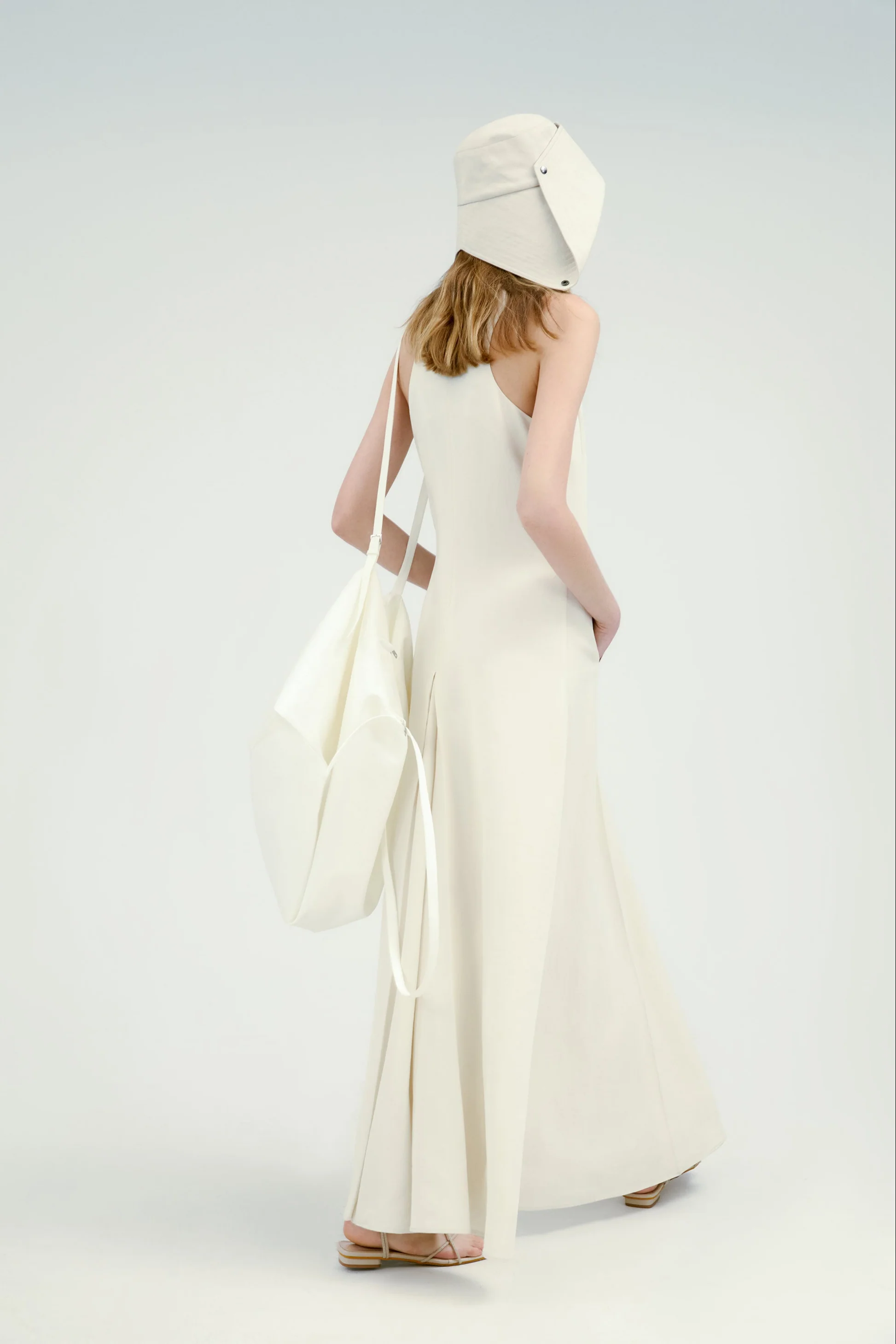 Pleated A-line Dress - Image 14
