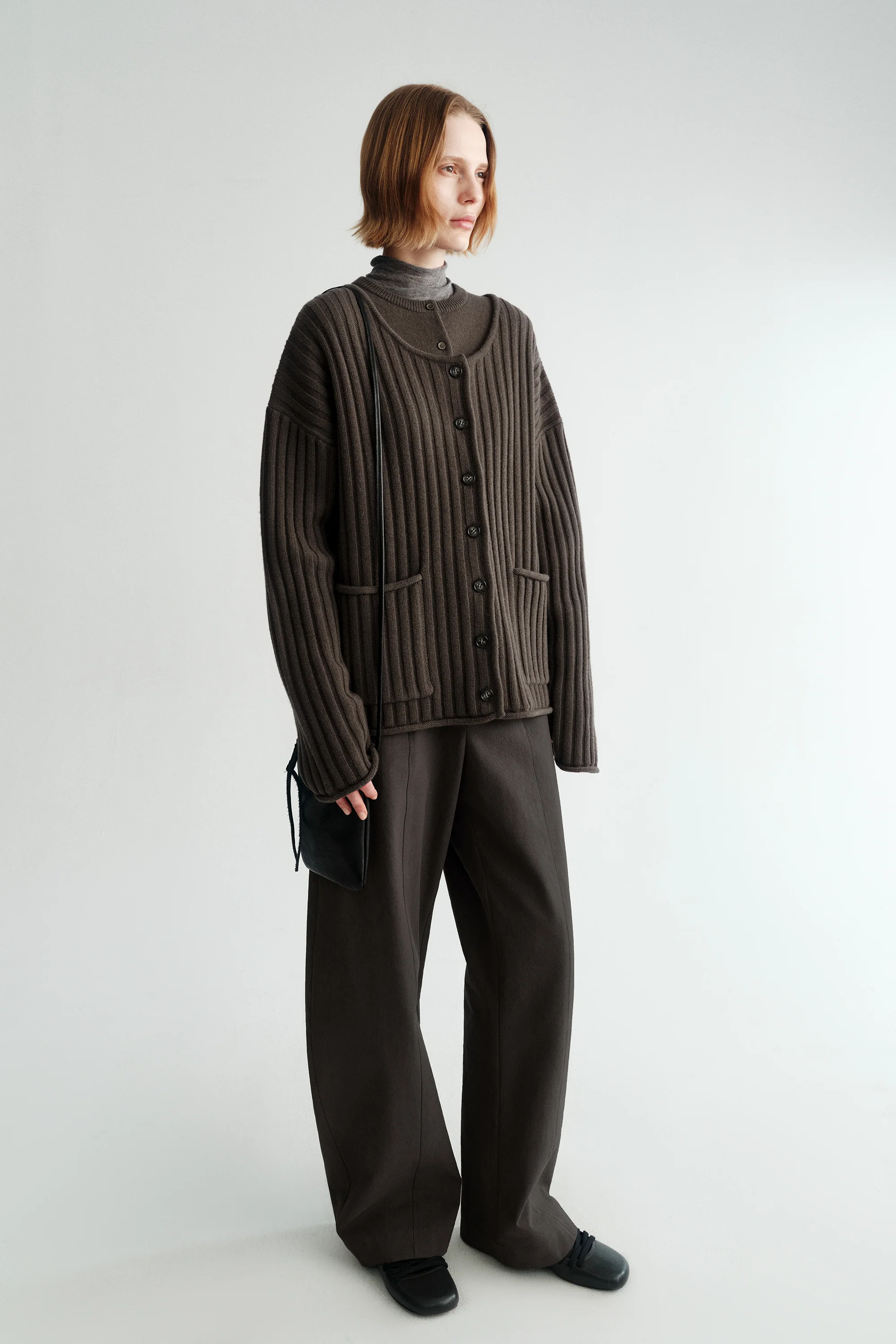 Relaxed Ribbed Wool Cardigan - Image 19