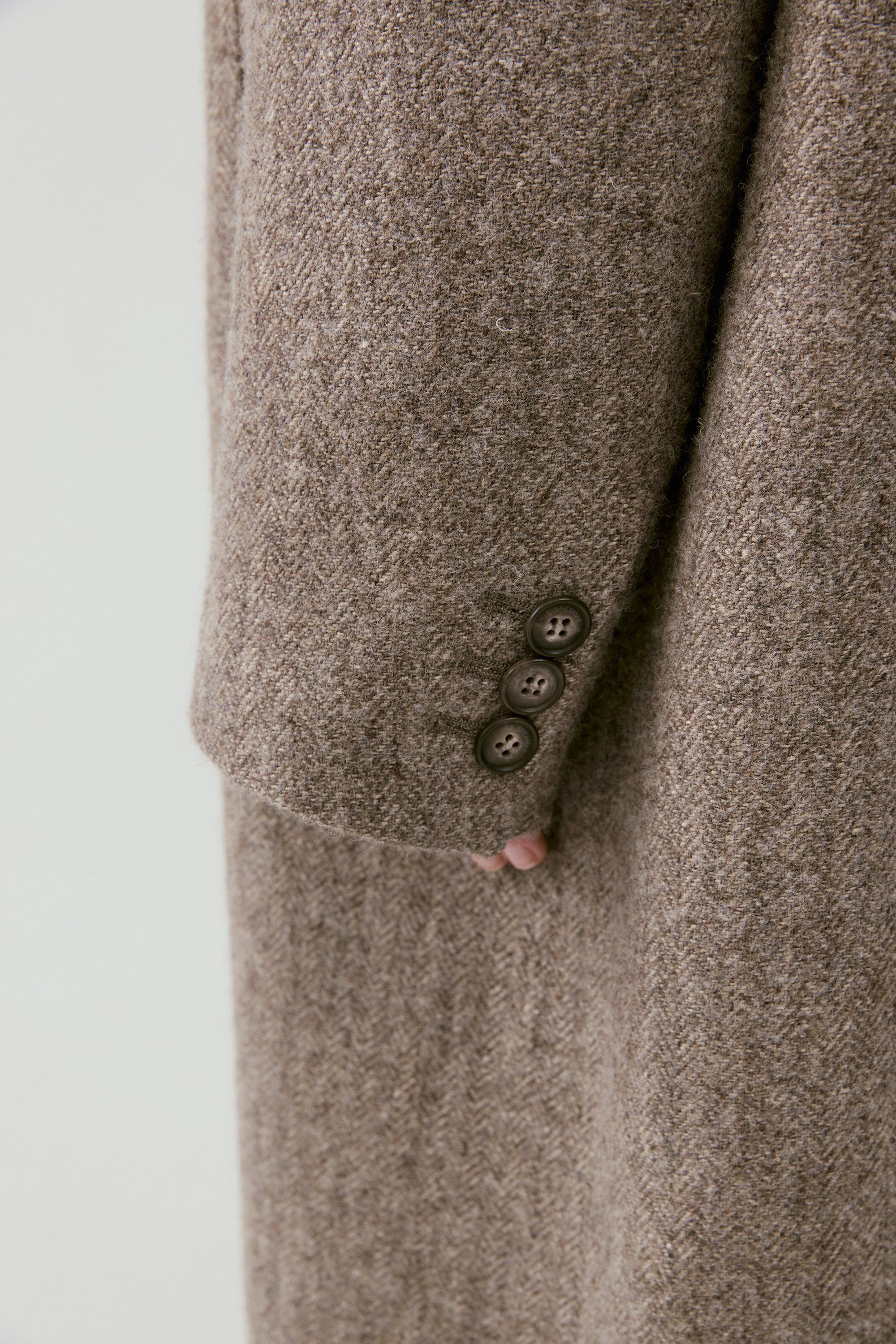 Shetland Linen and Wool Blend Boxy Coat - Image 11