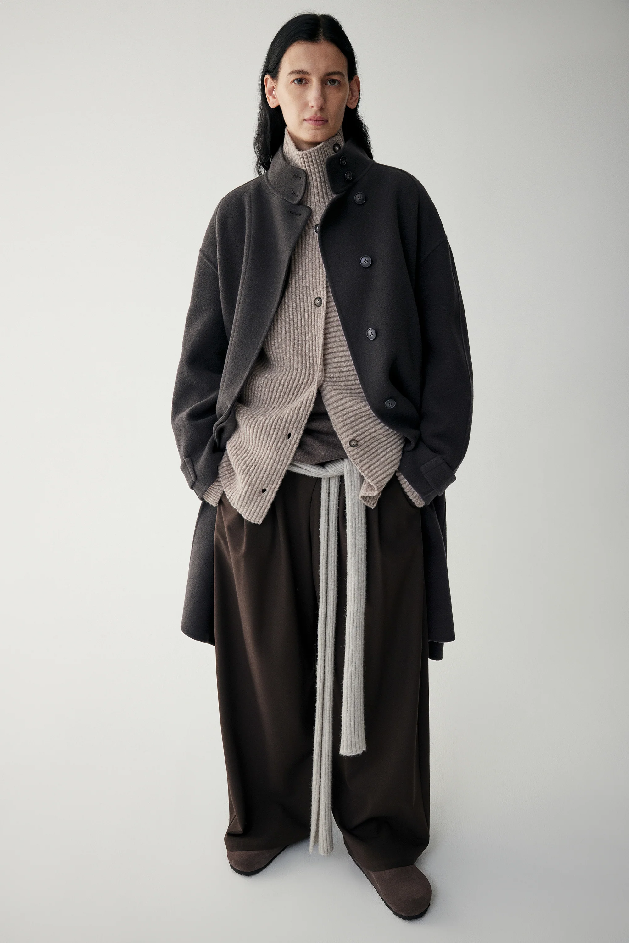 Stand-Collar Cashmere Coat - Image 15