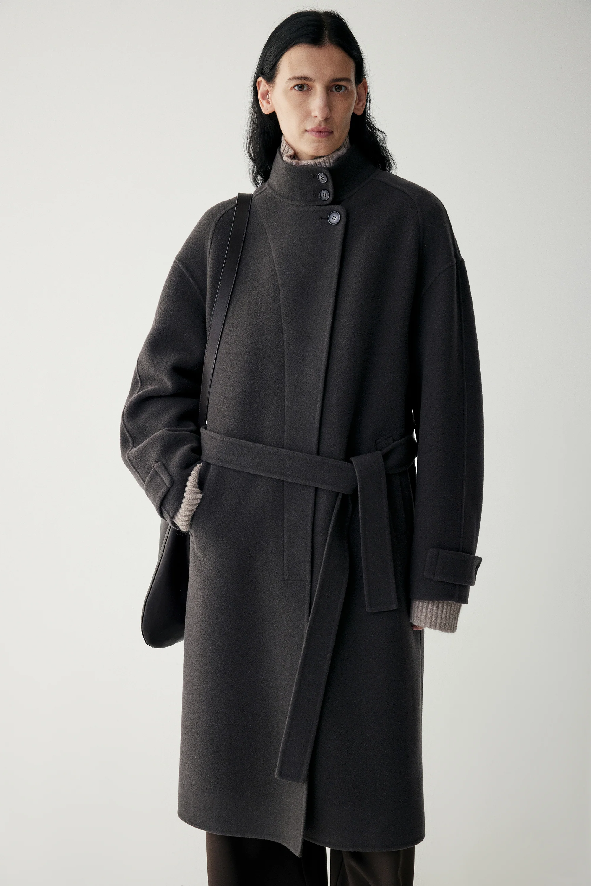 Stand-Collar Cashmere Coat - Image 17