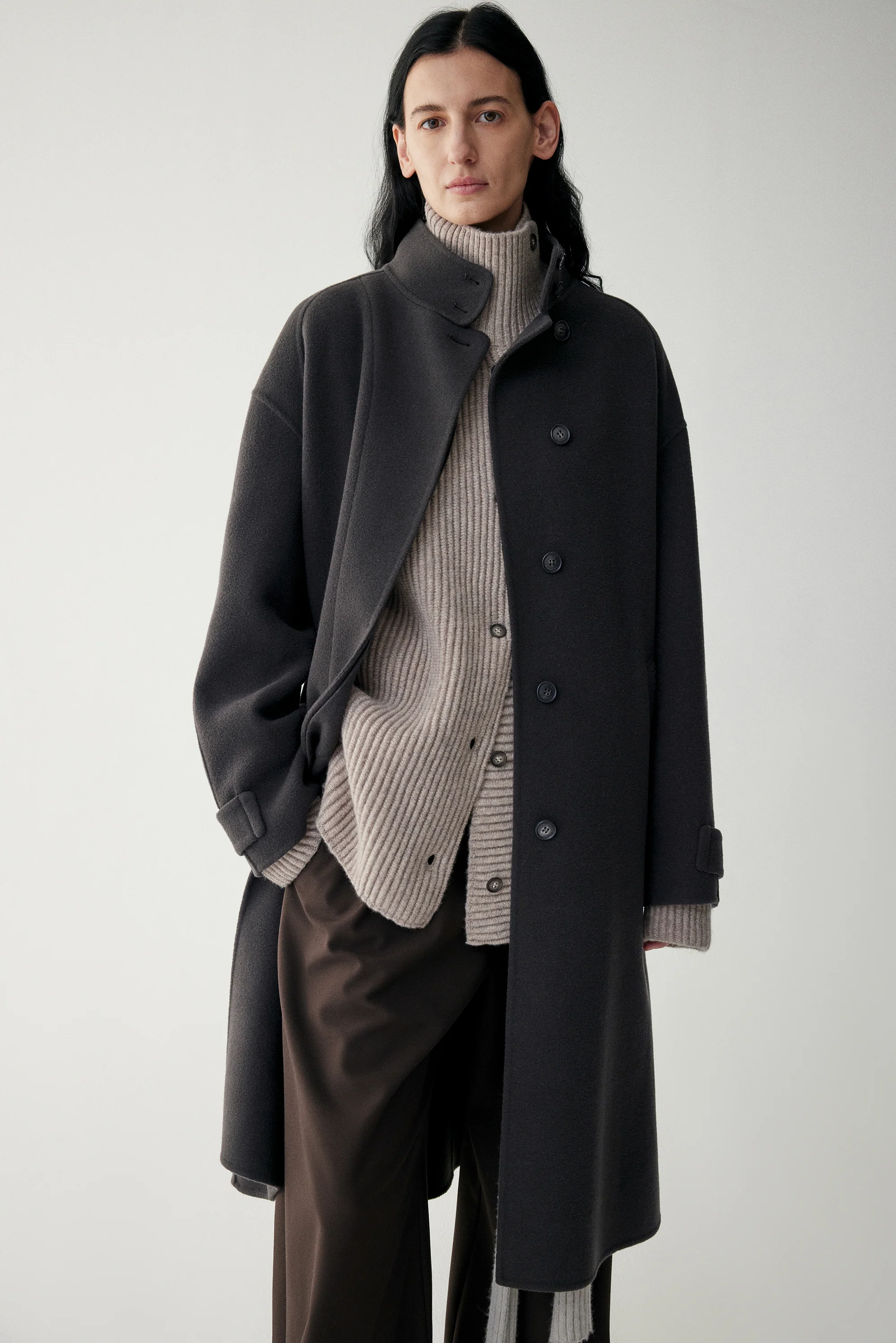 Stand-Collar Cashmere Coat - Image 18